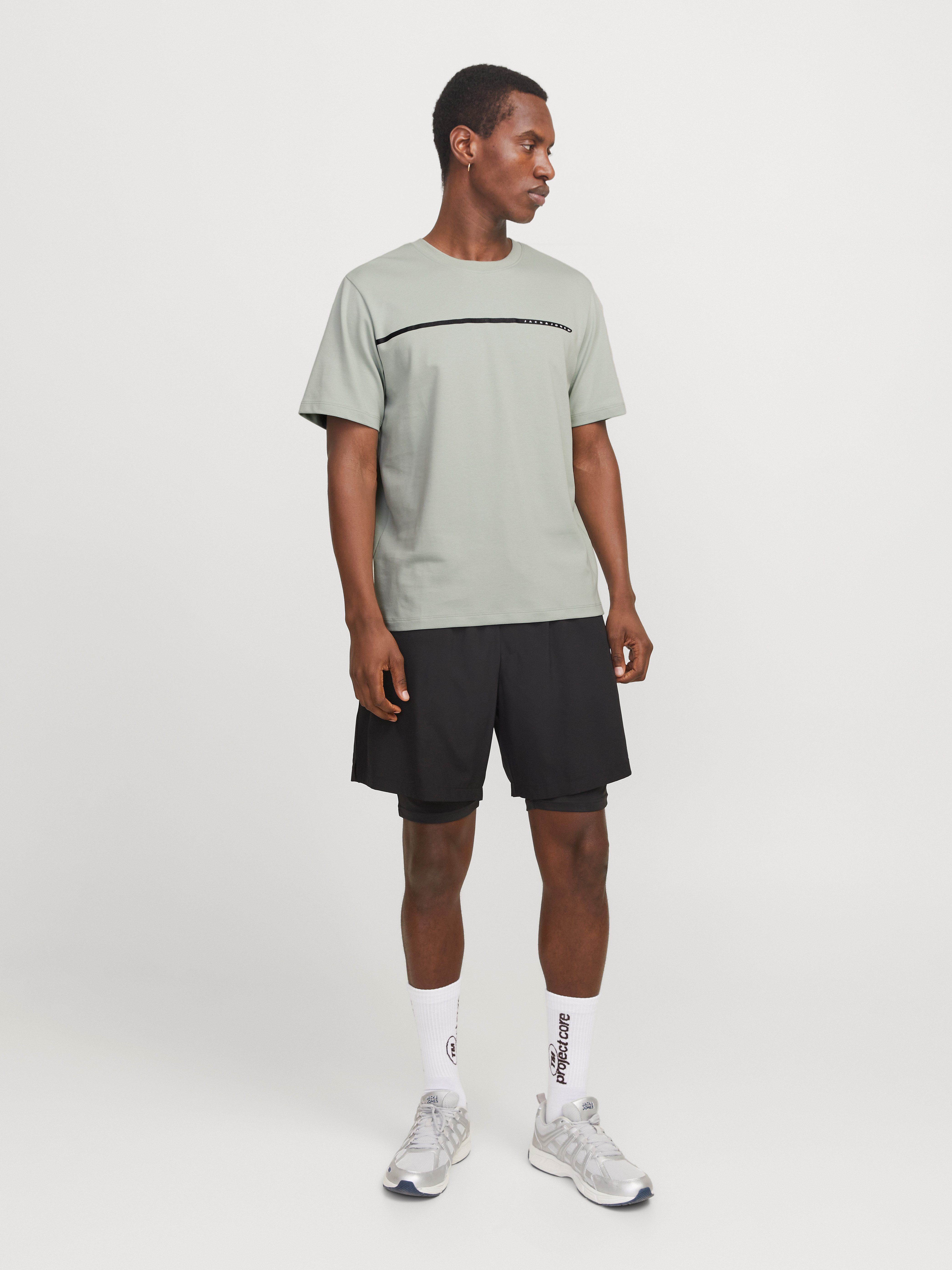 Jack & Jones T-shirt JCOFUSION FULL BRANDING TEE SS CREW NOOS