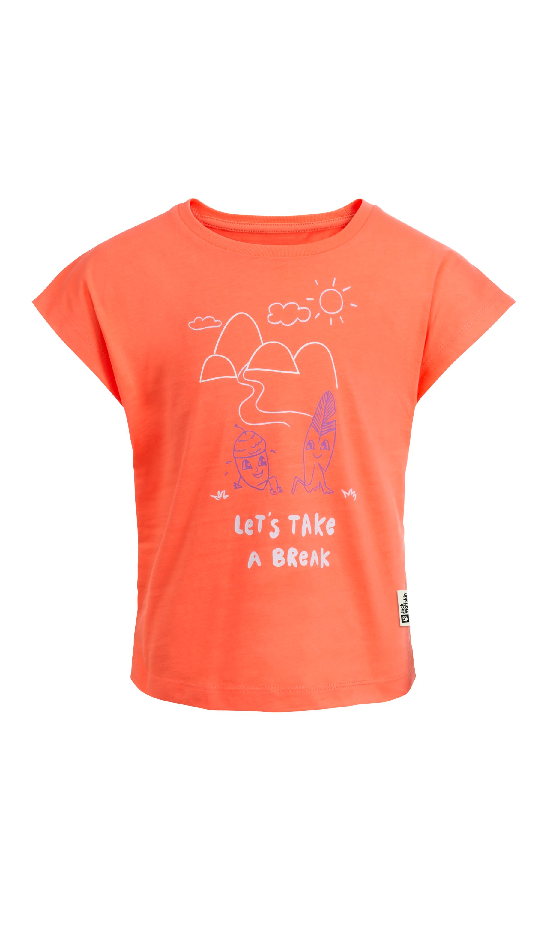 Jack Wolfskin T-shirt TAKE A BREAK T G voor meisjes met een schattige print