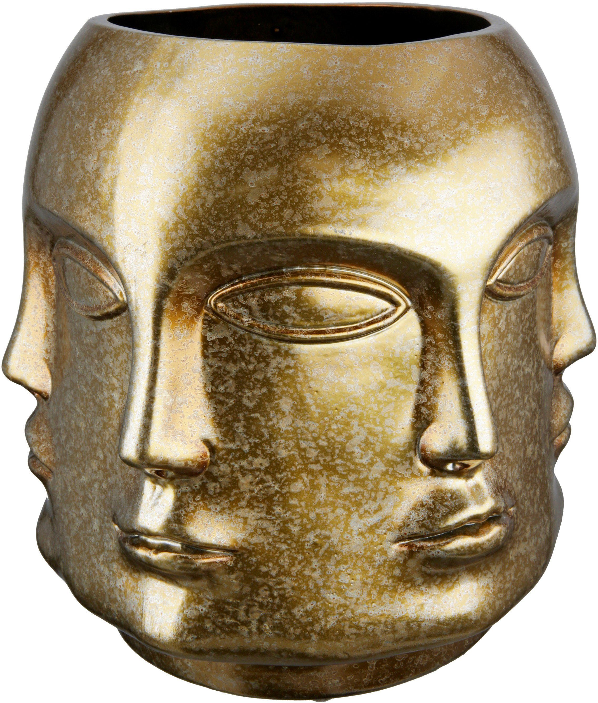 Casablanca by Gilde Tafelvaas Crado - Gezicht, hoogte ca. 23 cm decoratieve vaas van keramiek, bloemenvaas (1 stuk)