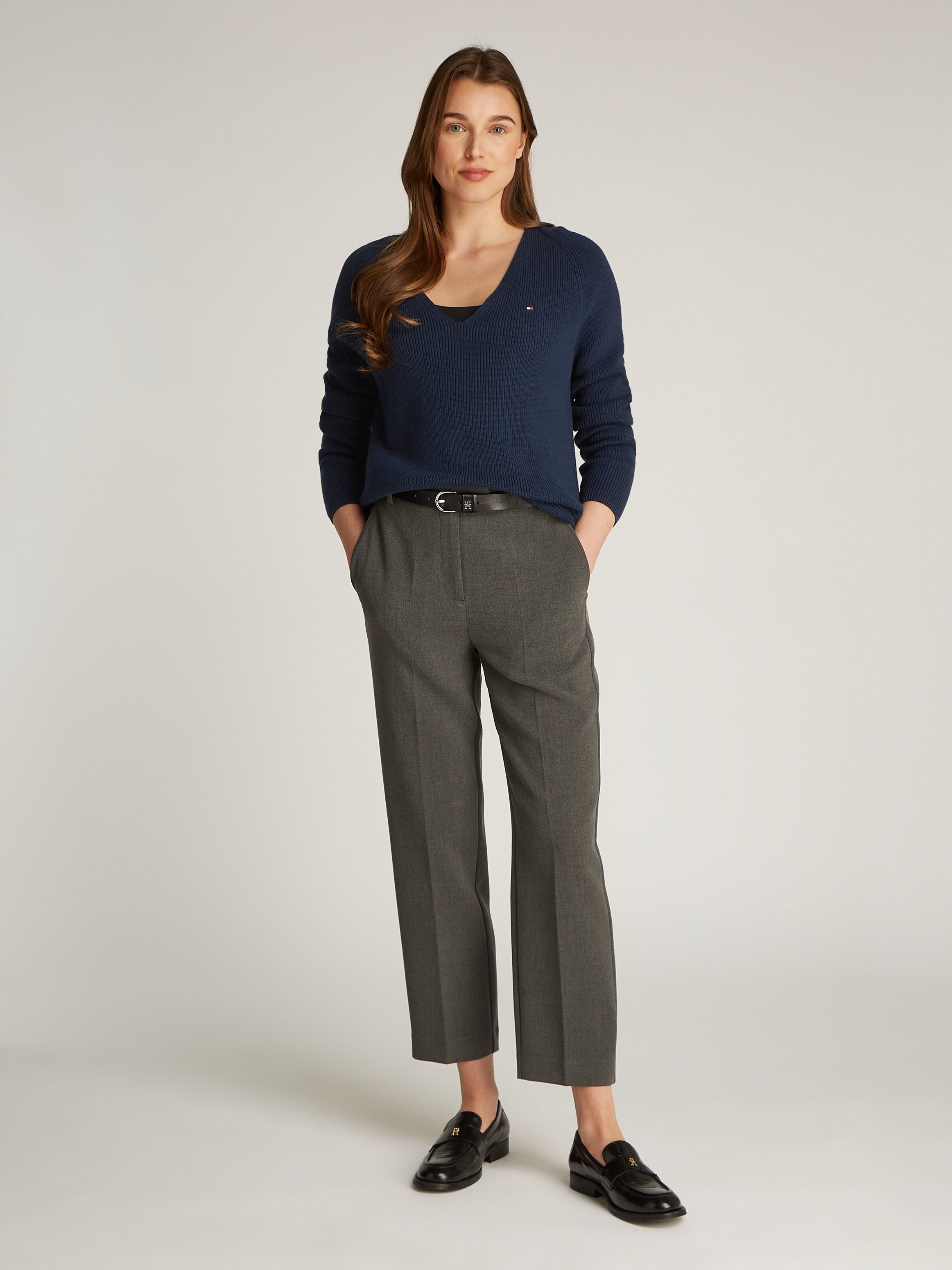 Tommy Hilfiger Gebreide trui CO CARDI STITCH V-NK LS
