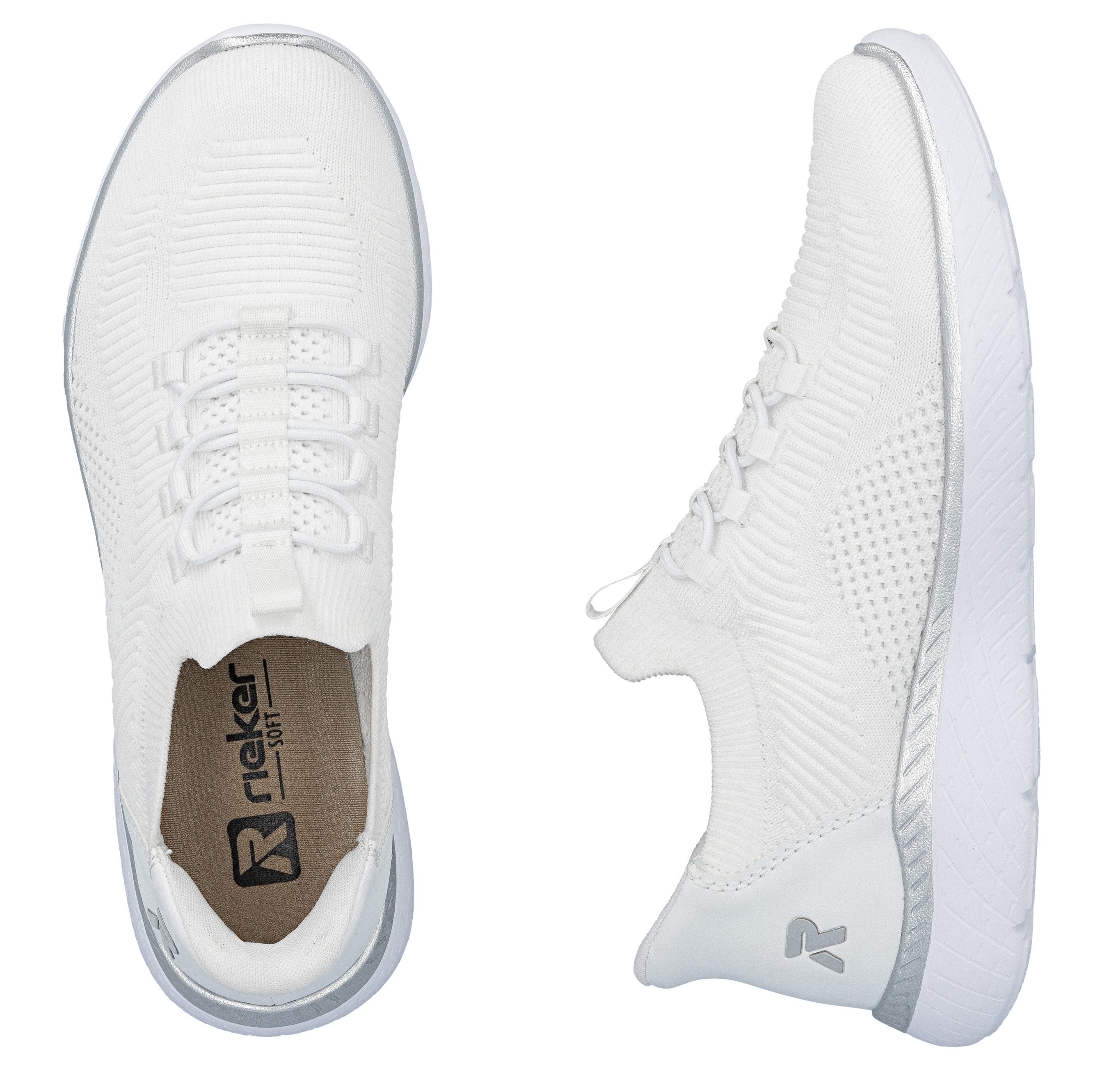 RIEKER Sport Slip-on sneakers Ready2GO , lage schoen, vrijetijdsschoen, slipper met memosoft binnenzool