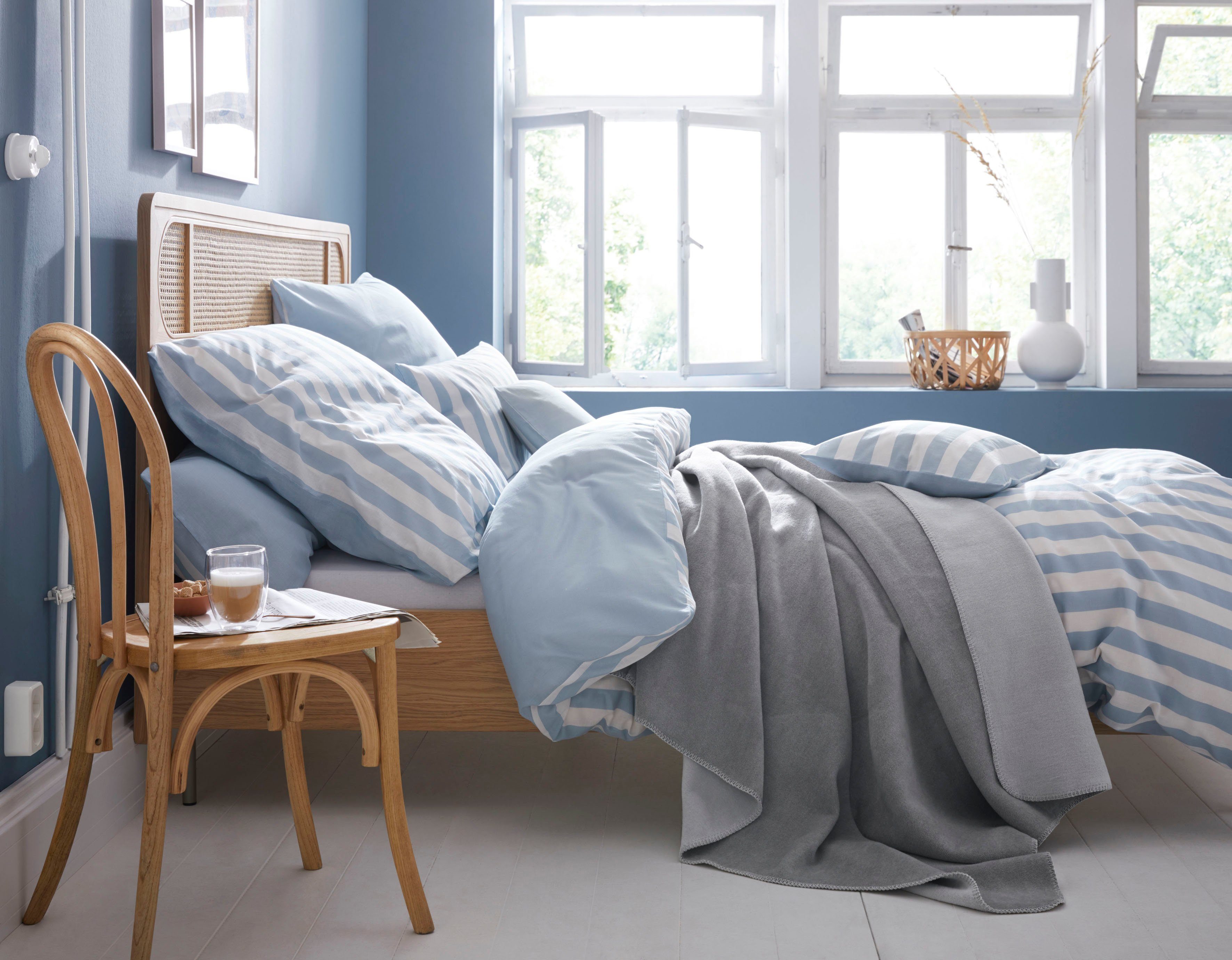 andas Hoeslaken Greta in mt. 90x200, 140x200 of 180x200 cm van katoen, voor matrassen tot 23 cm hoogte, laken, hoeslaken (1 stuk)
