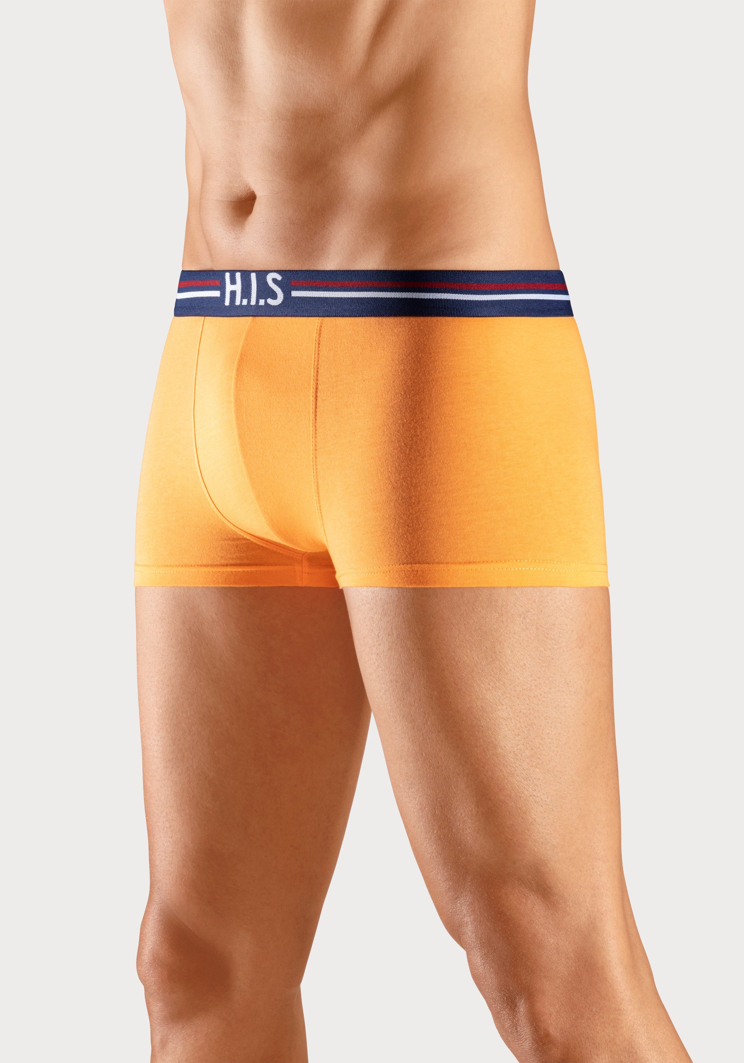 H.I.S Hipster strak zittende boxershorts met strepen van katoenmix (set, 5 stuks)