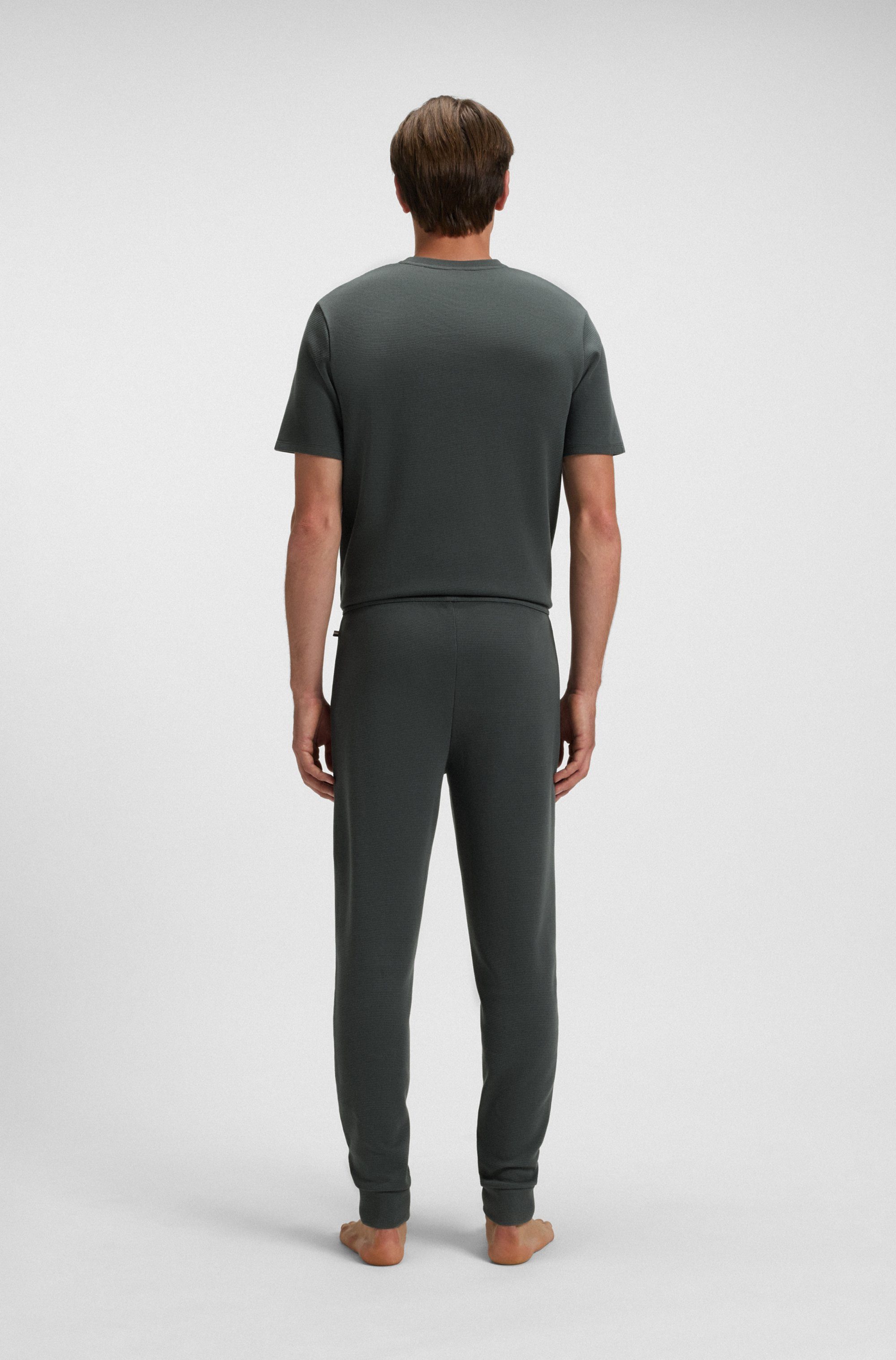 BOSS Pyjamabroek Waffle Pants Cuf