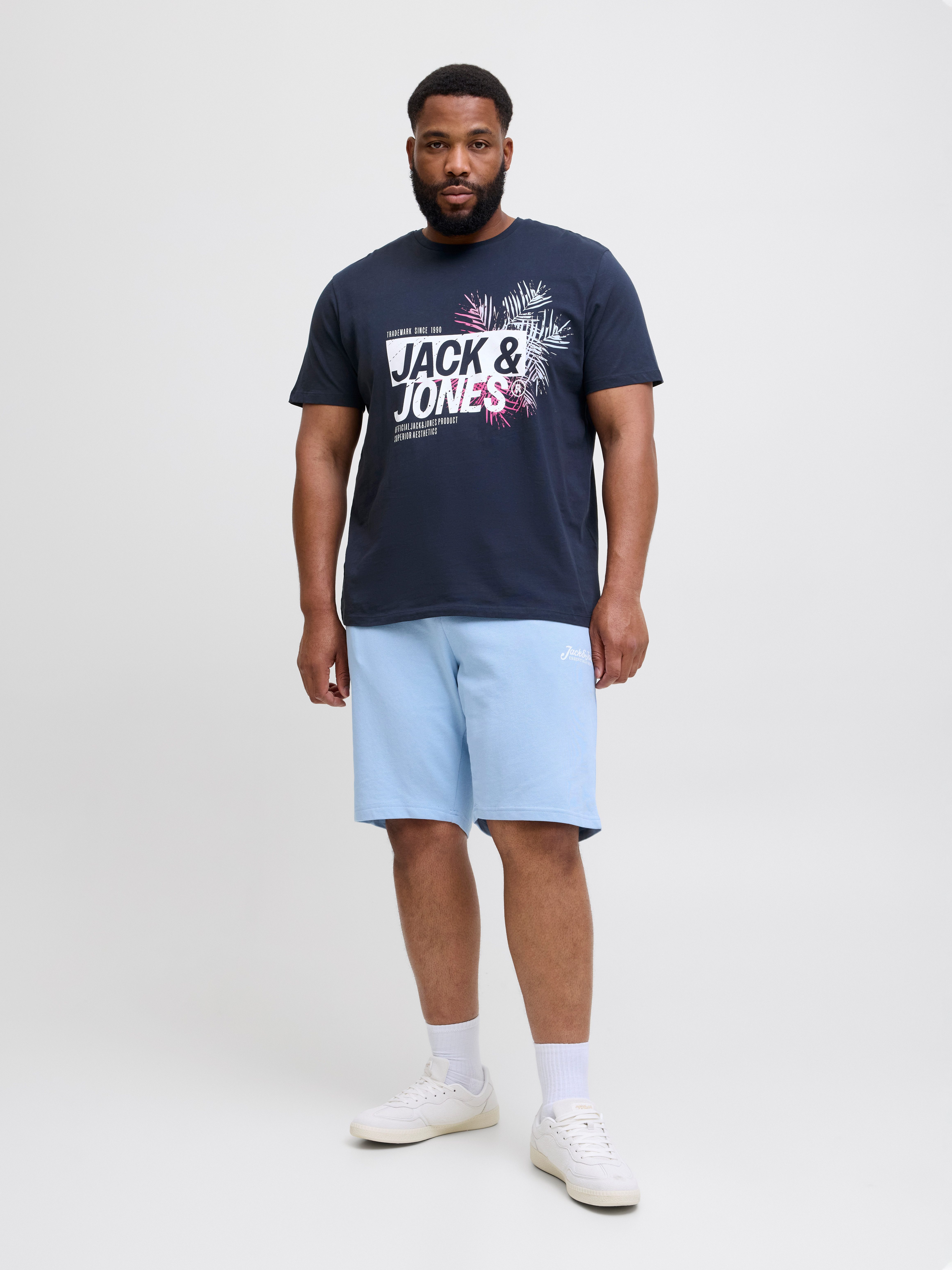 Jack & Jones PlusSize Shirt met ronde hals JJJAXON TEE SS CREW NECK PLS