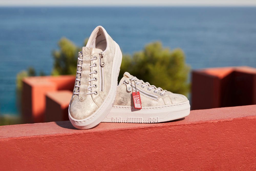 Rieker Plateausneakers Sneaker, slip-on sneaker, slipper met schachtvoering
