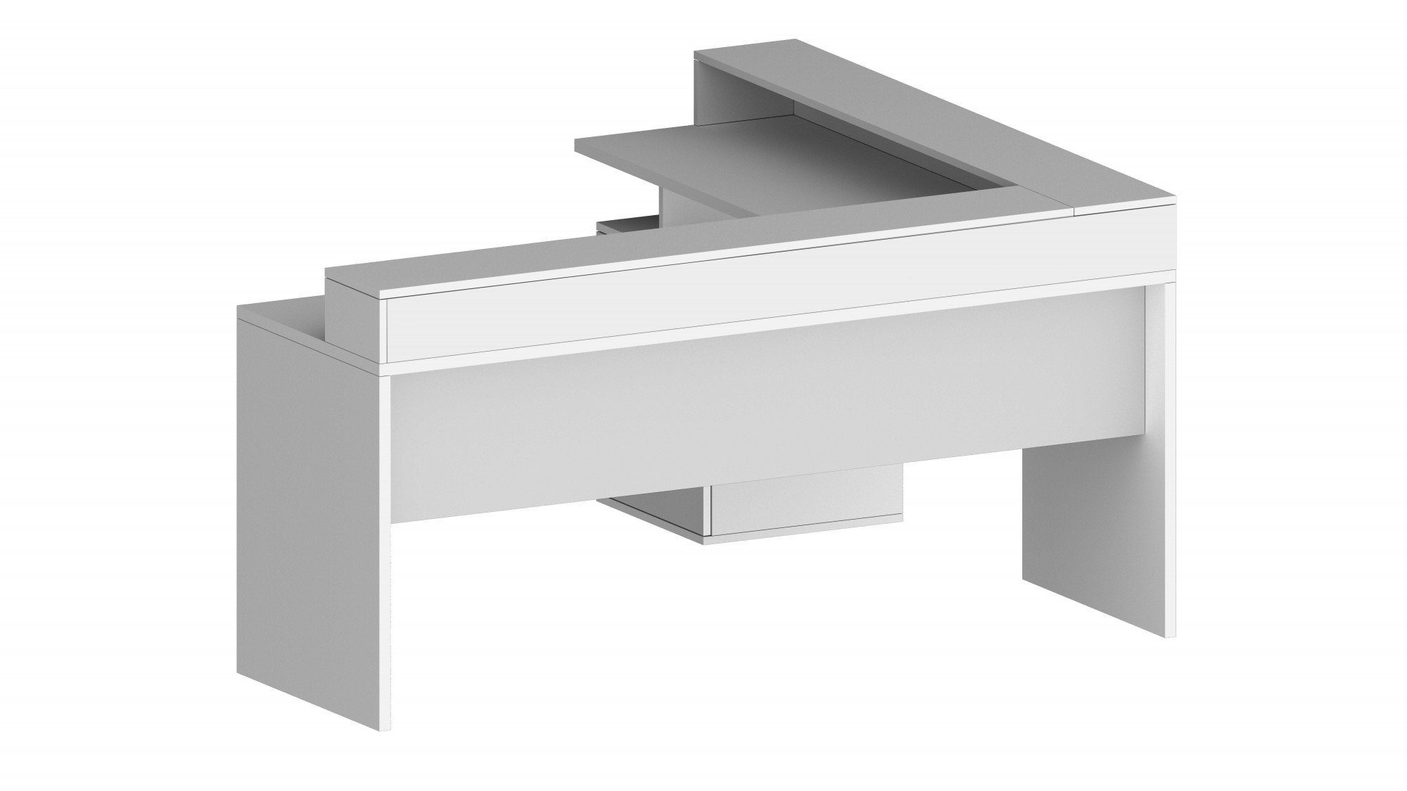 INOSIGN Hoekbureau New Selina Bureau, lades, met of zonder monitorsteun, B 180/160 cm