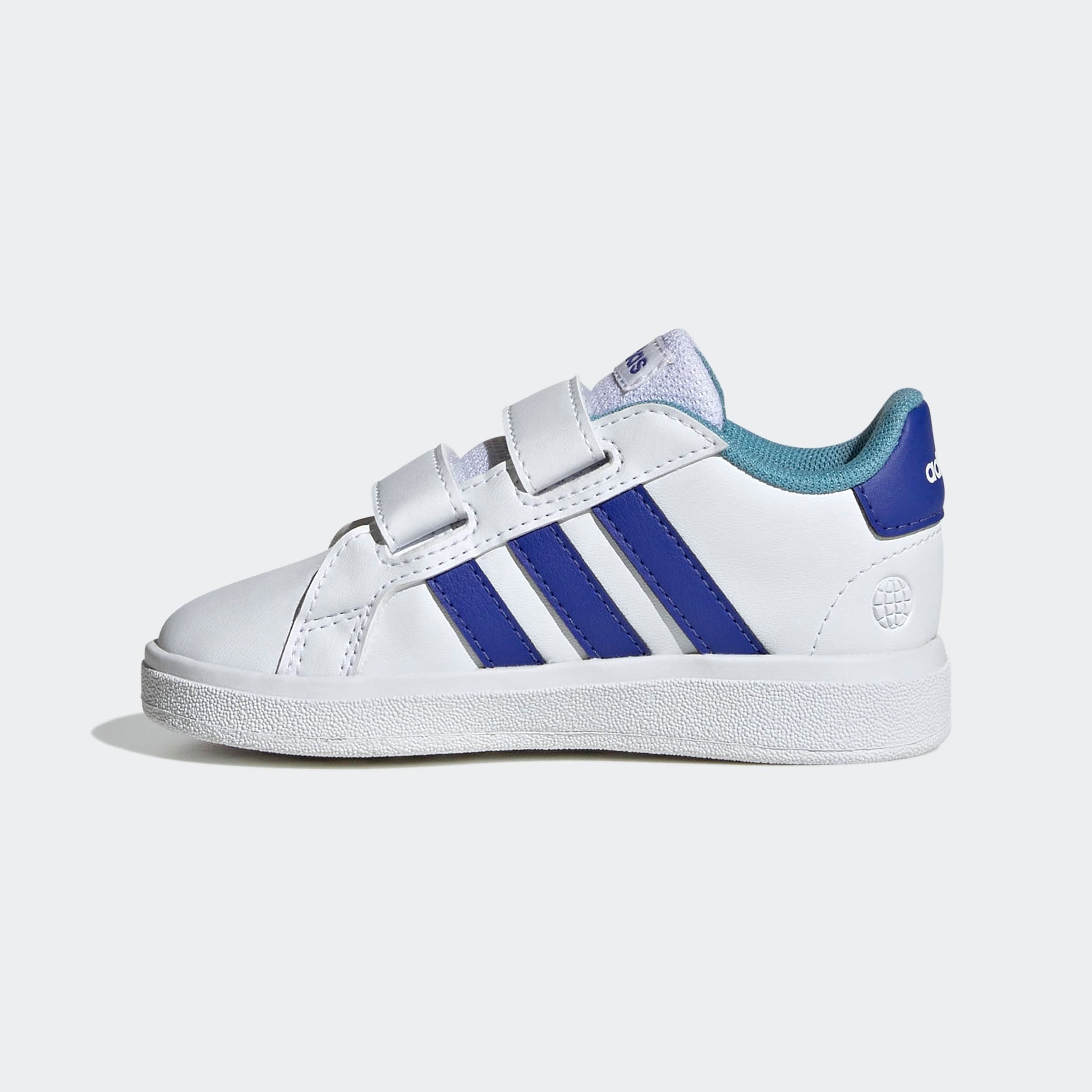 adidas Sportswear Sneakers GRAND COURT LIFESTYLE HOOK AND LOOP voor kinderen, ontwerp geïnspireerd door de adidas superstar