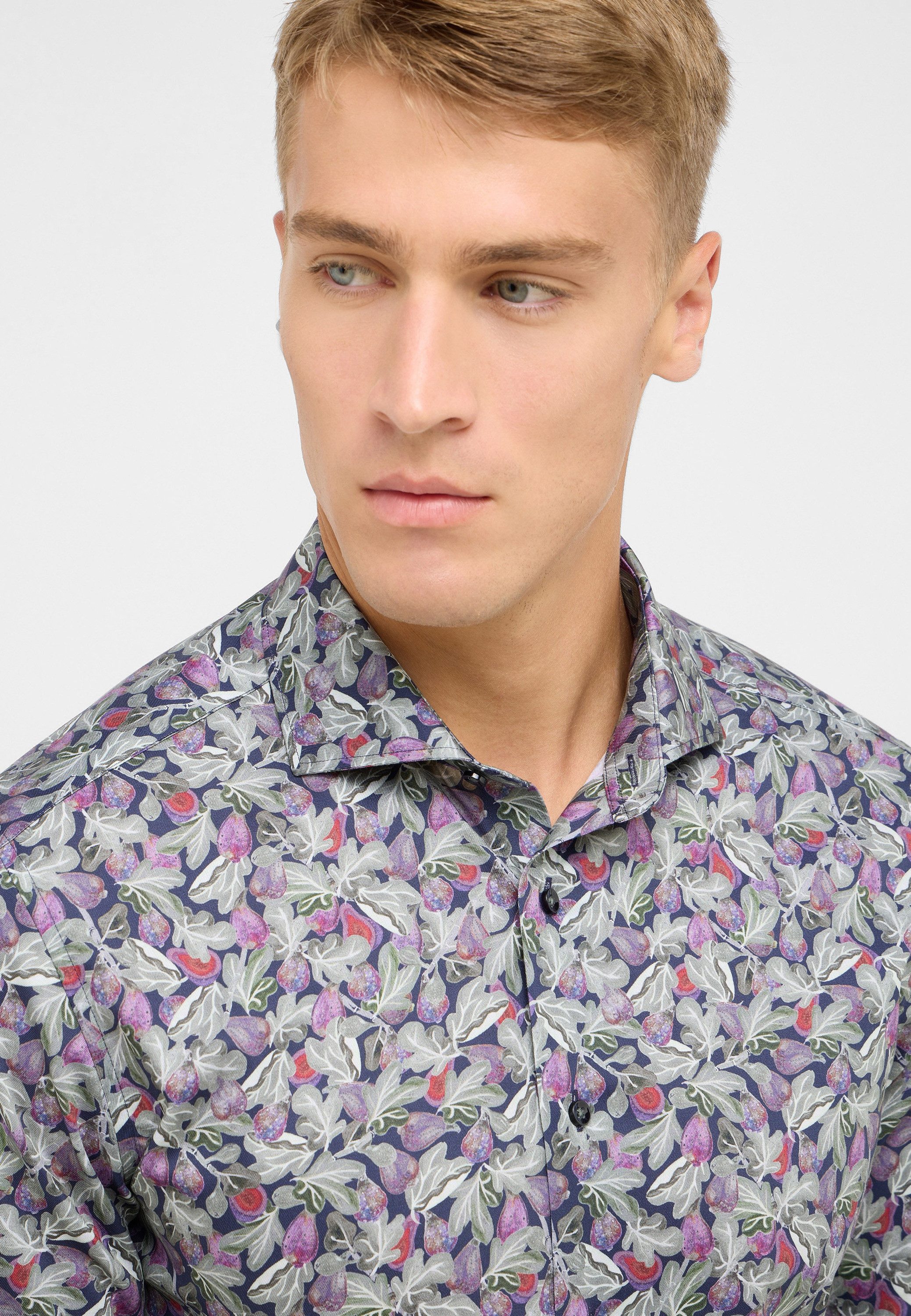 Eterna Overhemd met lange mouwen Slim fit NON IRON (strijkvrij)