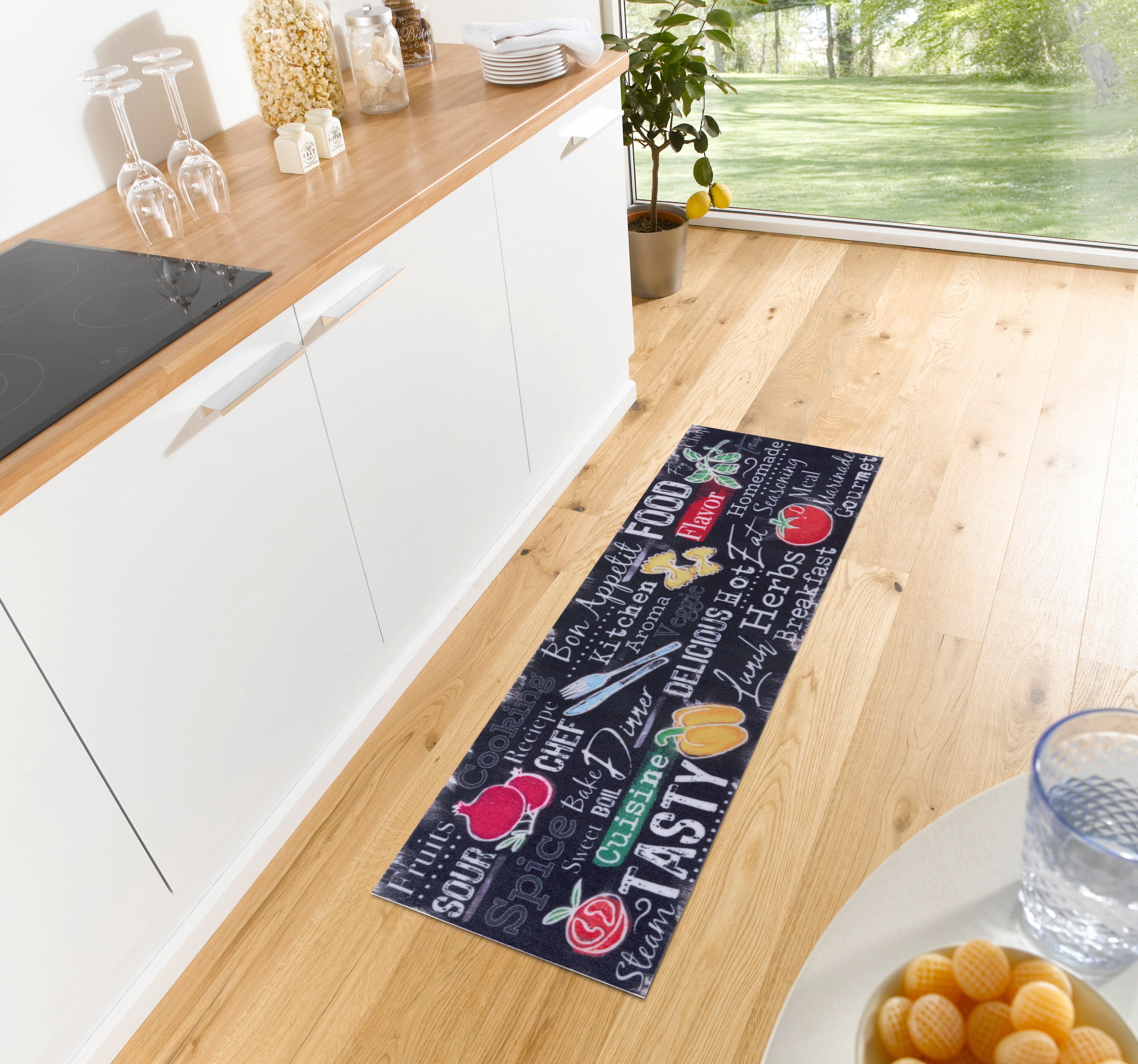 HANSE Home Keukenloper Delicious Kitchen Board Loper, antislip, keukenkleed, keuken, vloerkleed, gemakkelijk in onderhoud