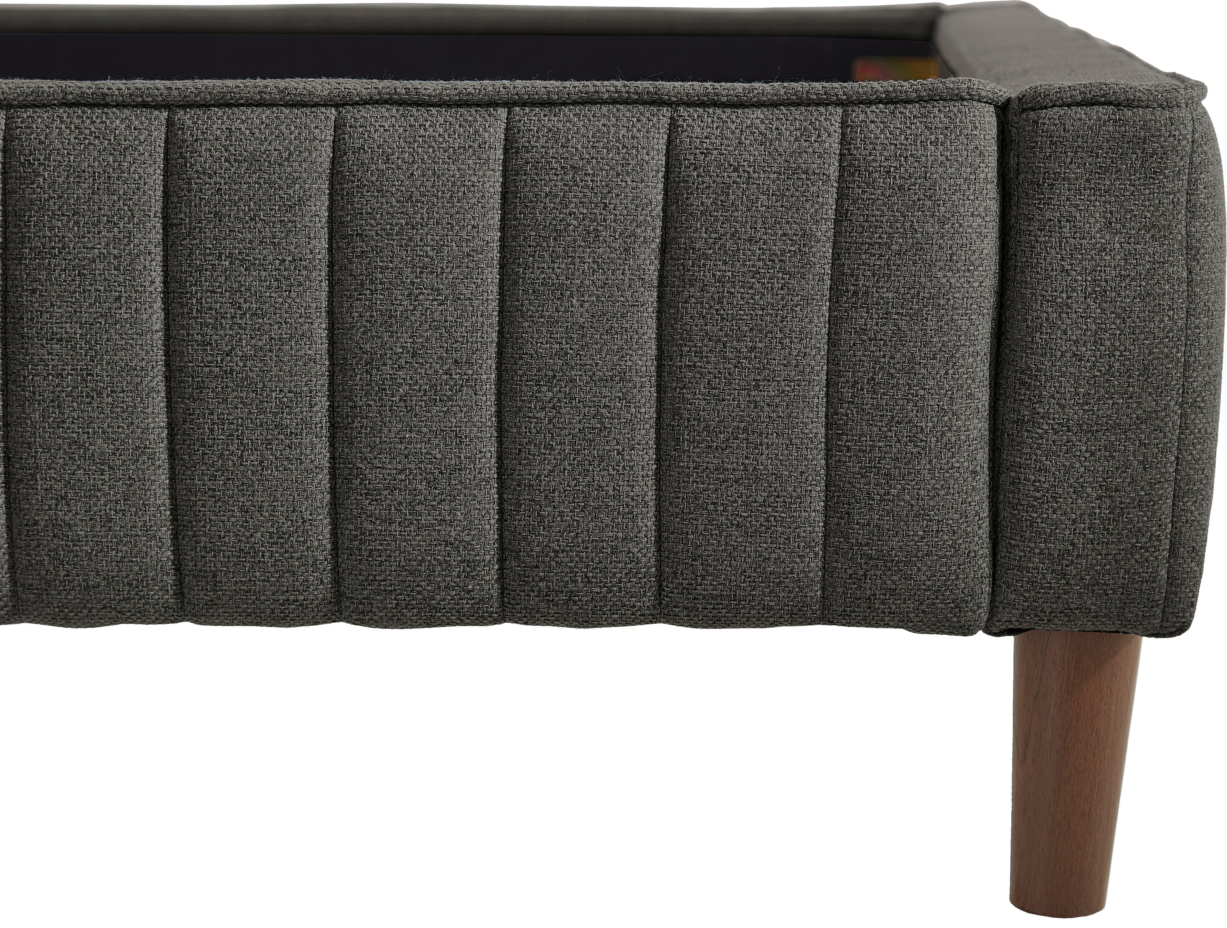 ATLANTIC home collection Gestoffeerd bed Madita, 180x200cm, met organische hoofdvorm luxueus gestoffeerd hoofdeinde, bekledingsstof met een fijn reliëf