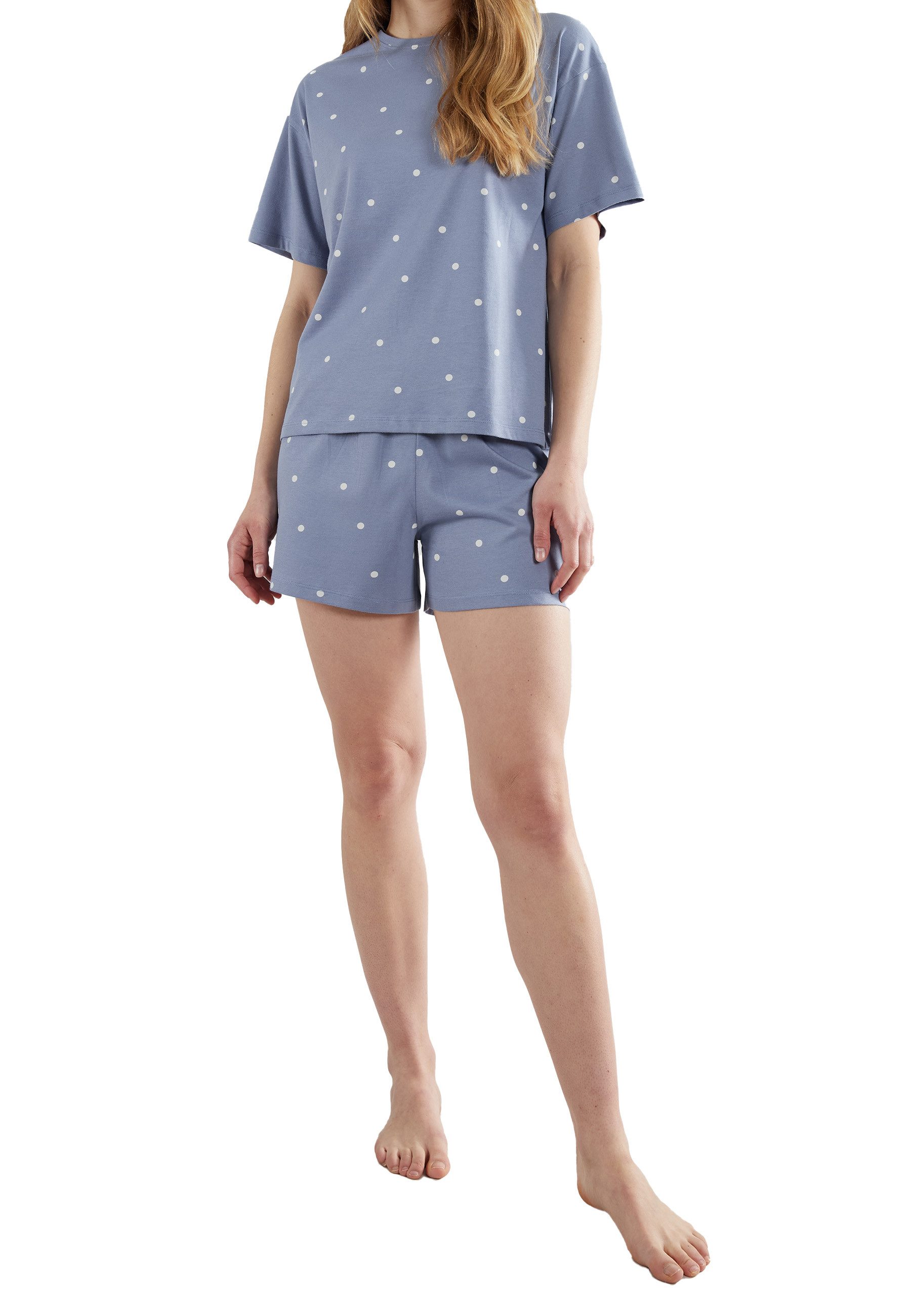 Tom Tailor Shortama Charlotte All-over gestippeld (2-delig)