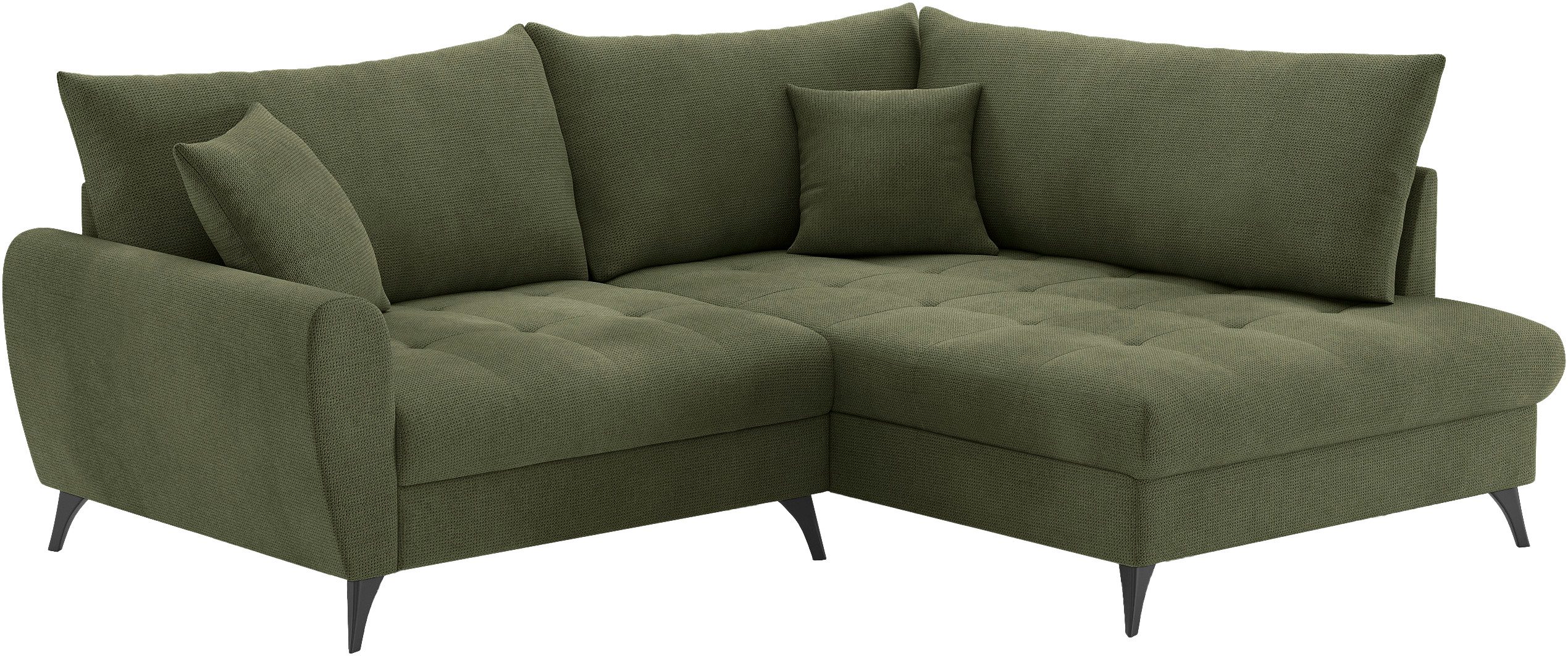Mr. Couch Hoekbank Blackburn II L-vorm Optioneel met koudschuimvering tot 140 kg belastbaar groen, hoekbanken, 230 cm