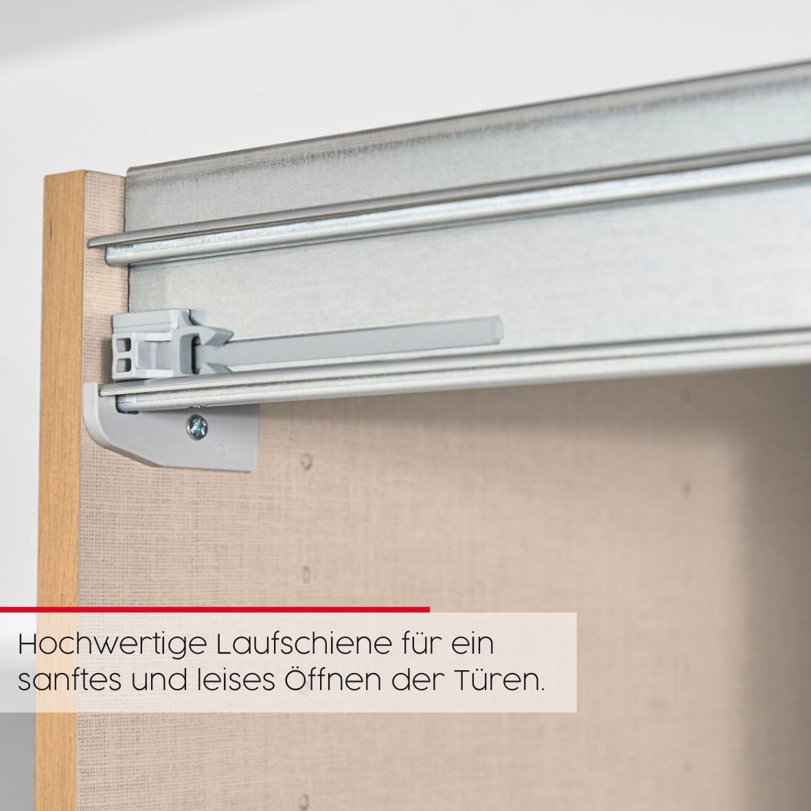 rauch Schuifdeurkast Kledingkast kast garderobe slaapkamerkast SCALE-LINE edel uiterlijk met buikband in corpuskleur spiegelfront made in germany