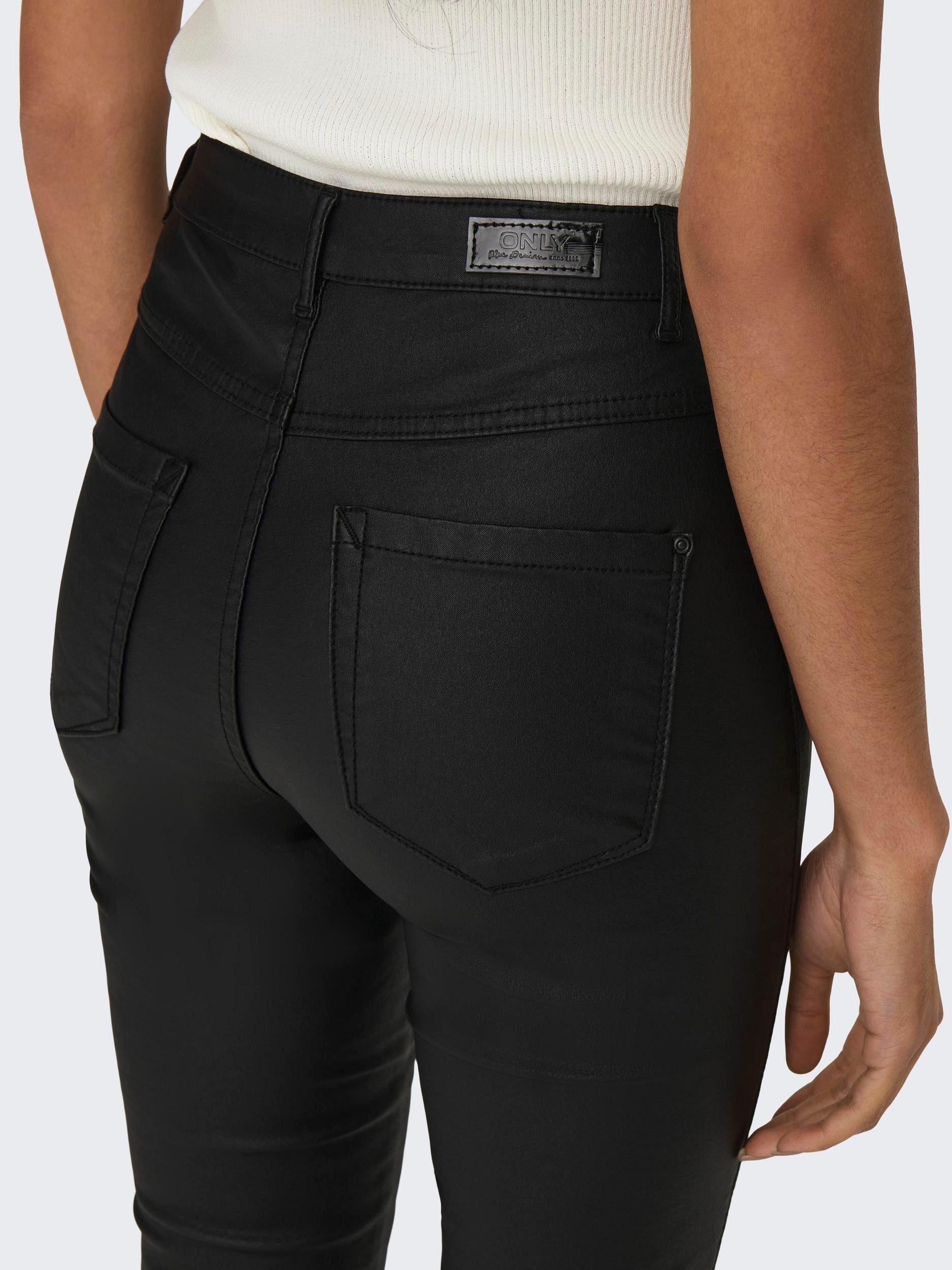 Only Imitatieleren broek ONLROYAL HW SK ROCK COATED
