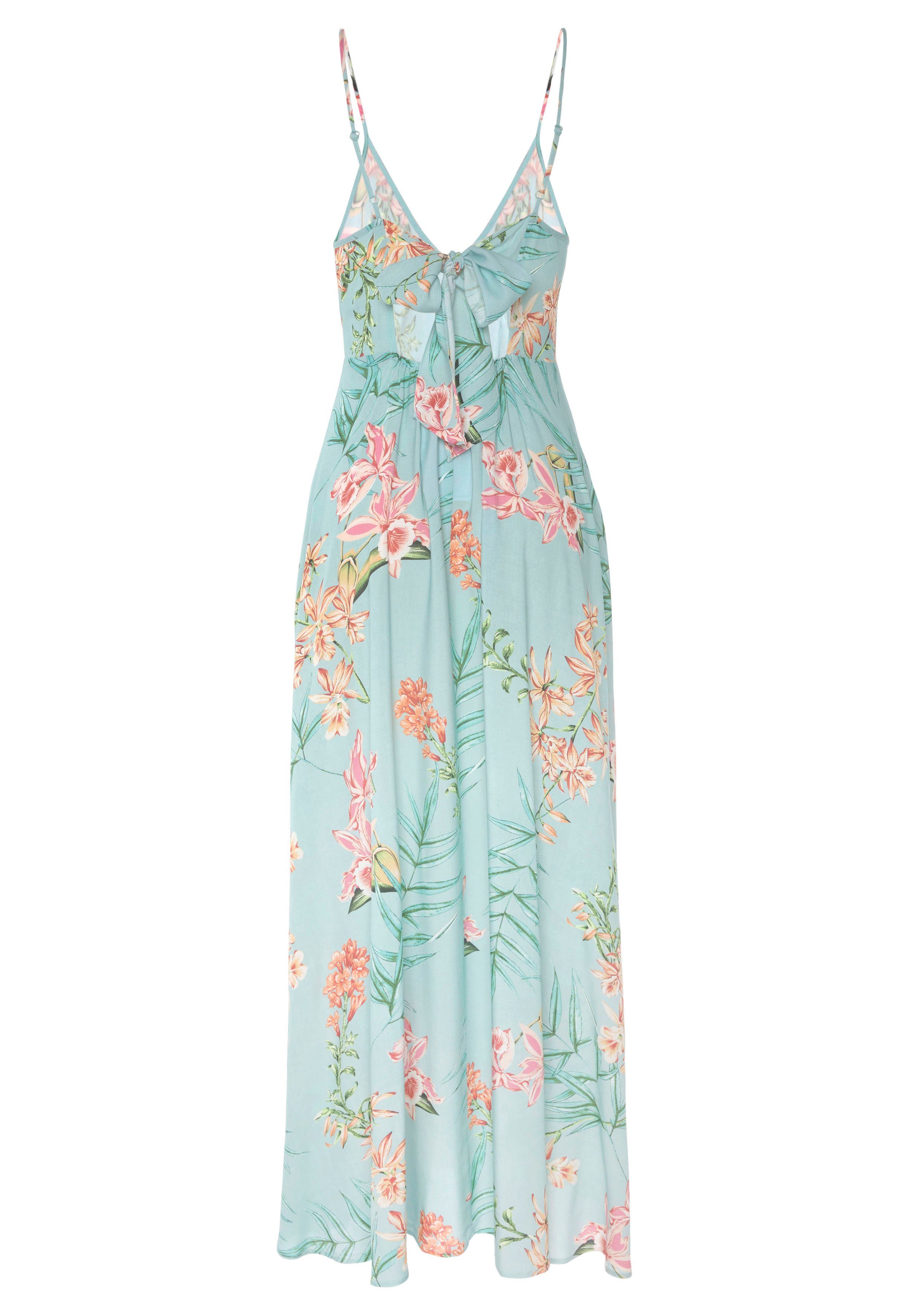 Lascana Maxi-jurk van geweven viscose, cut-outs op de rug, zomerjurk