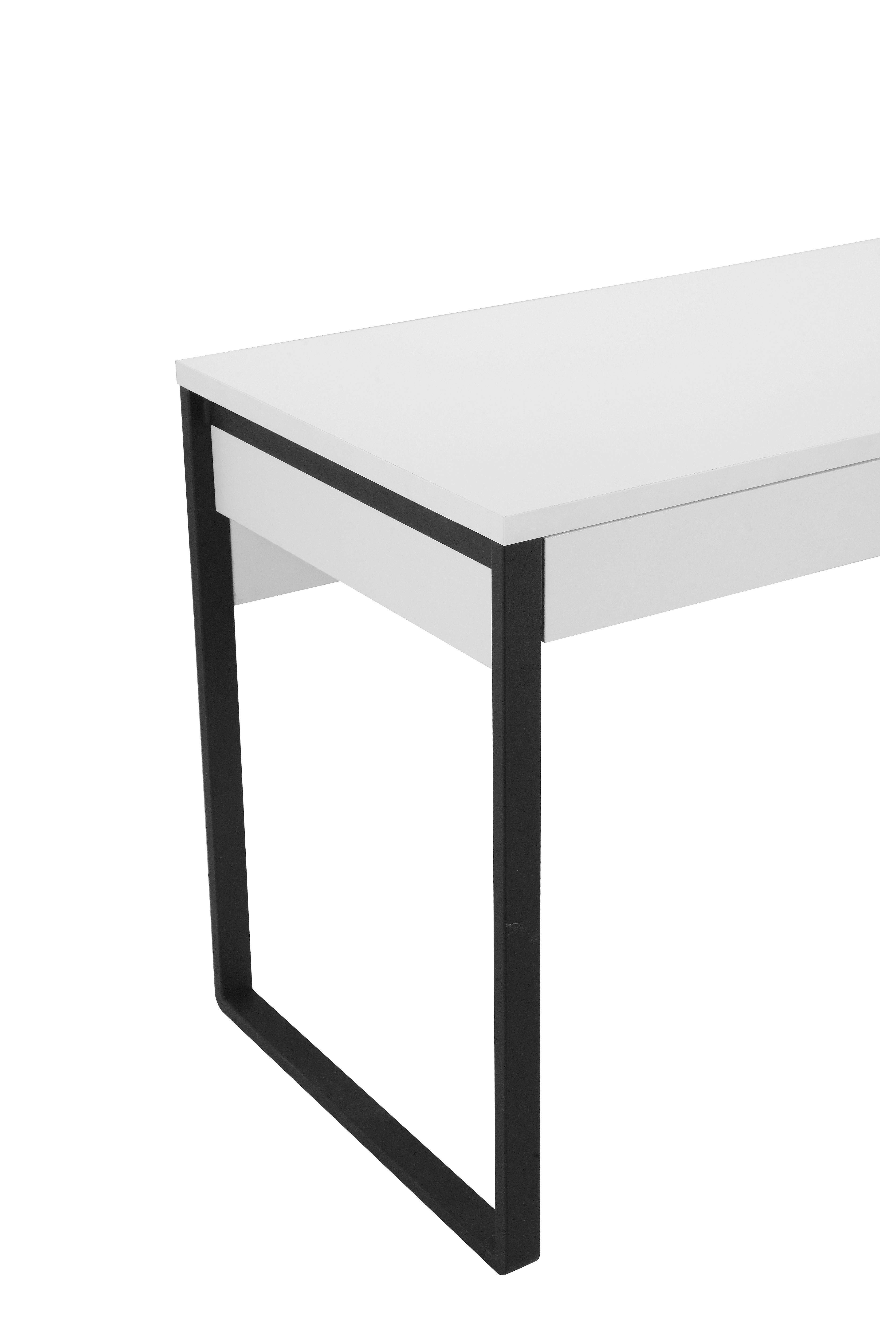 Places of Style Bureau Moid, Computertafel in modern design, Breedte 120/140/160 cm, met metalen poten & lade