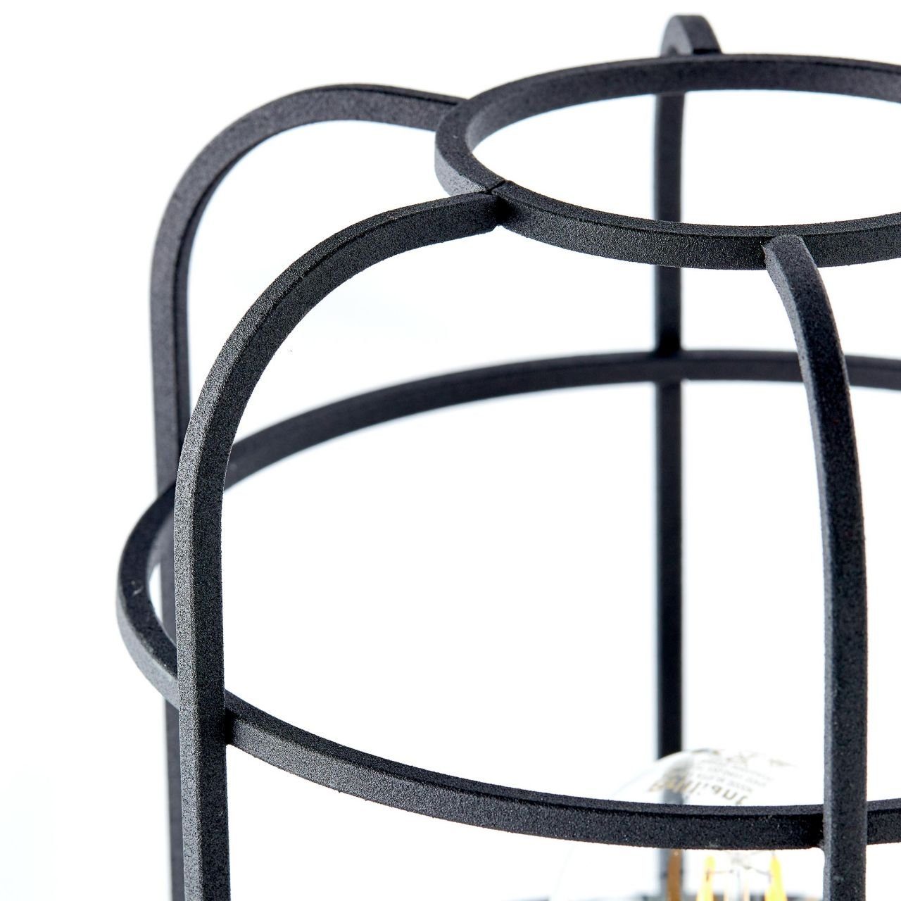 Brilliant Leuchten Tafellamp Gwen 26,5 cm hoogte, ø 20 cm, e27, metaal/hout, antiek hout/zwart korund (1 stuk)