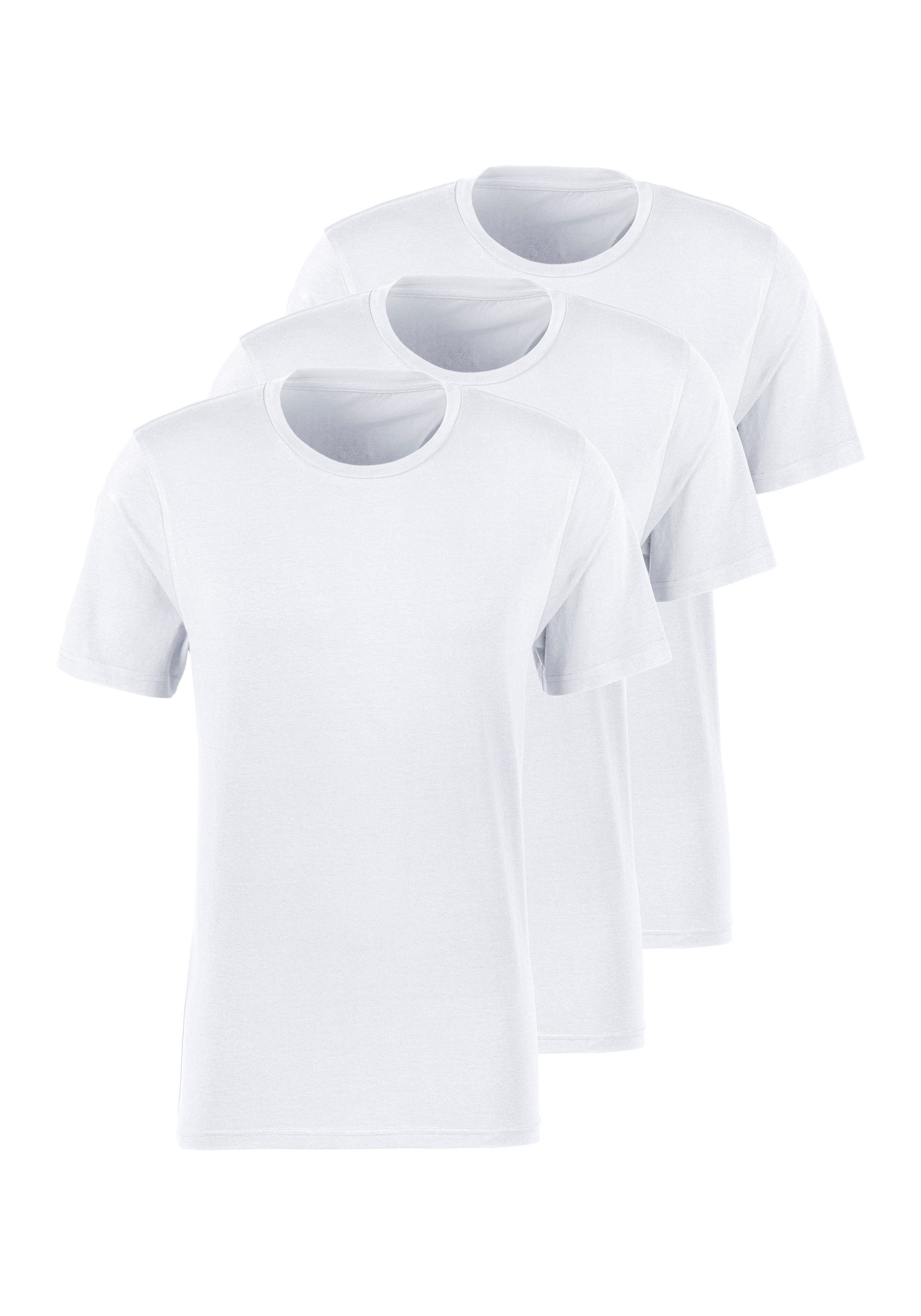 Bruno Banani T-shirt met ronde hals (set, 3-delig)