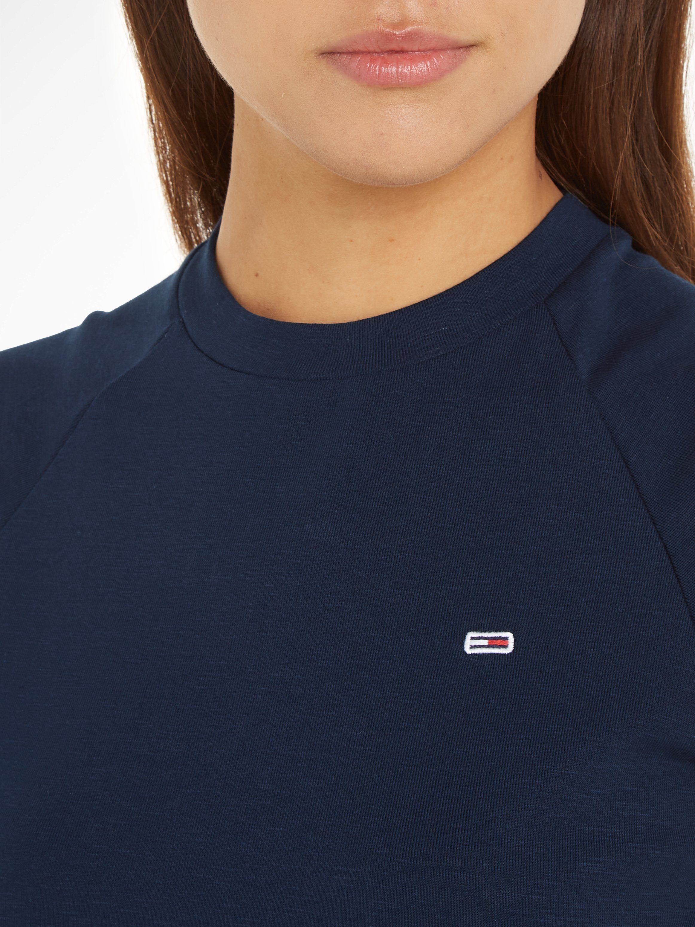 TOMMY JEANS T-shirt TJW SLIM CRP BABYLOCK RIB TEE met geschulpte manchetten & zoom