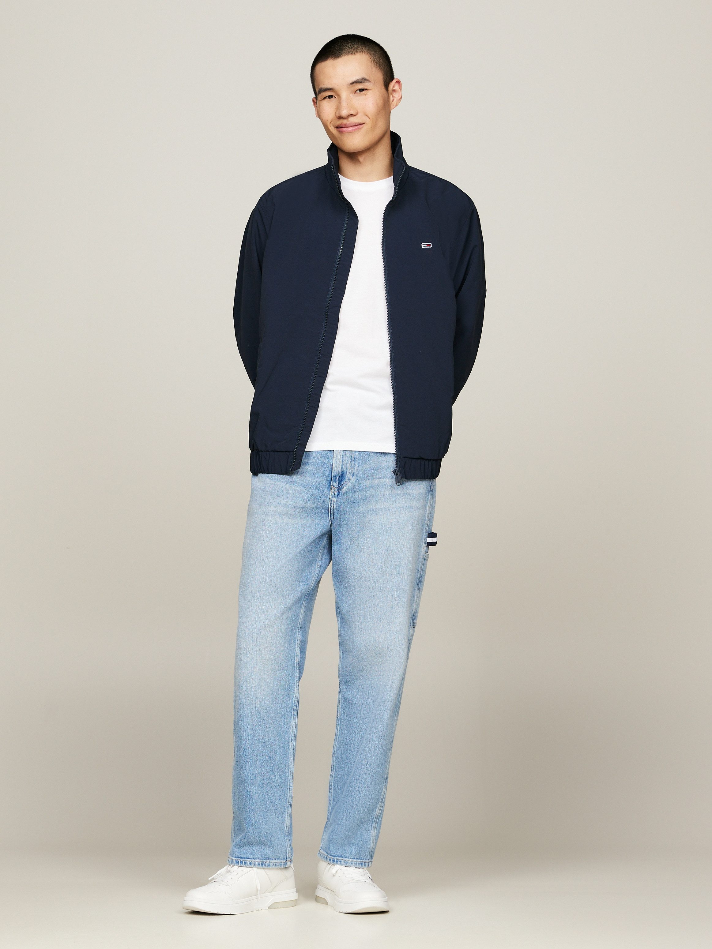 Tommy Jeans Plus Jack in collegestijl TJM ESSENTIAL JACKET EXT Grote maten en logo-borduurwerk