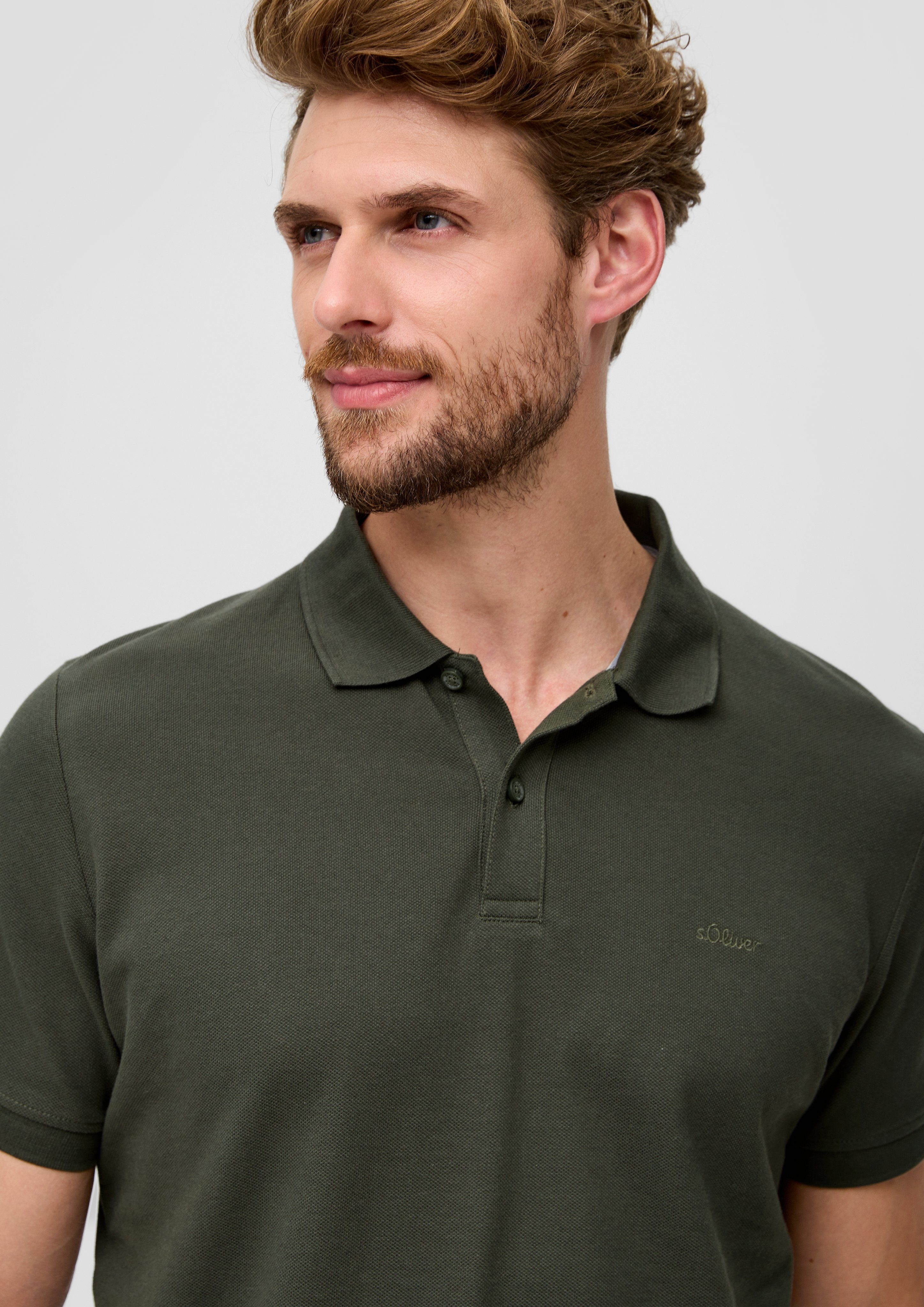 s.Oliver Poloshirt met geborduurd logo