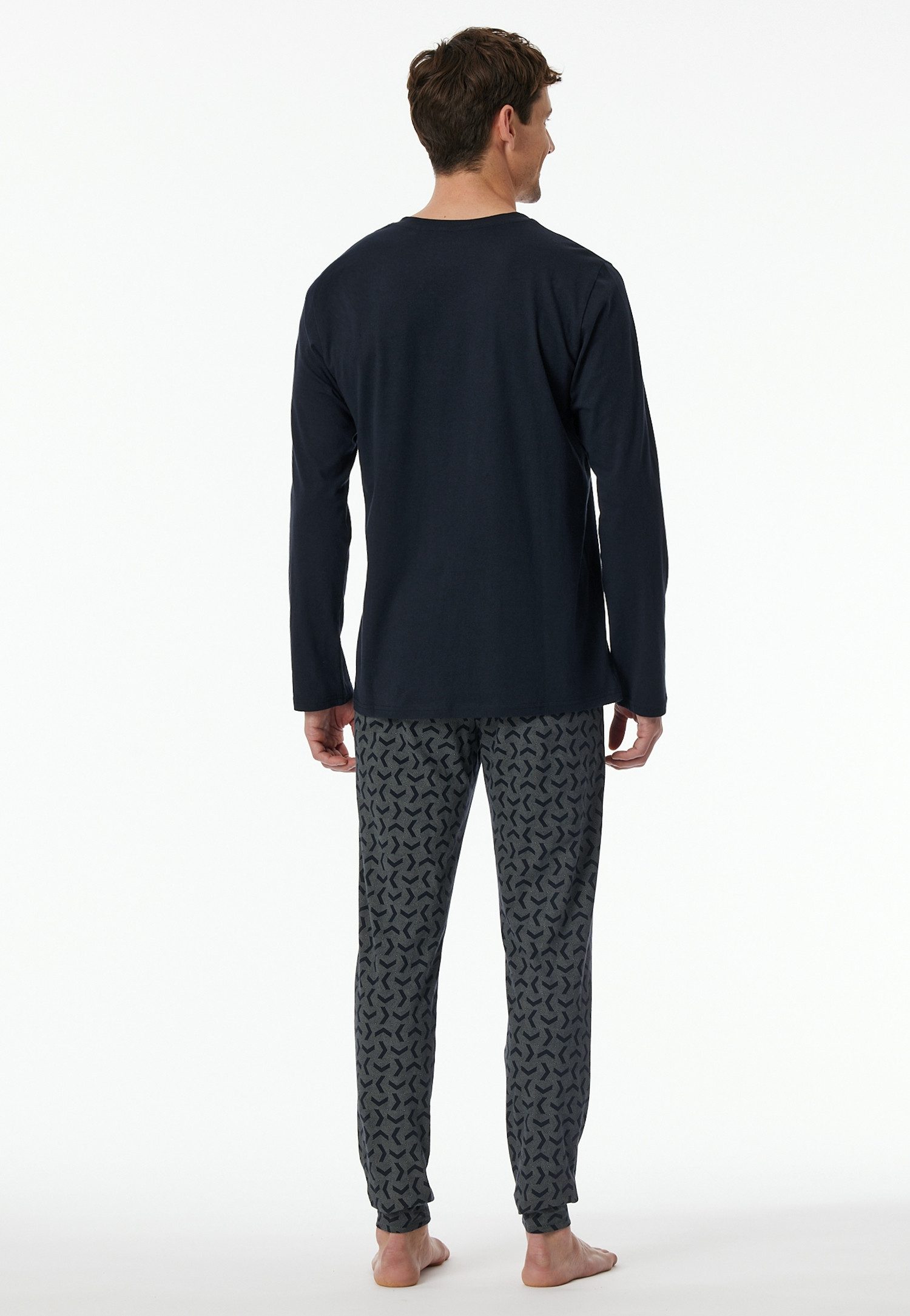 Schiesser Pyjama "Casual Essentials" met comfortabele boord (2-delig)