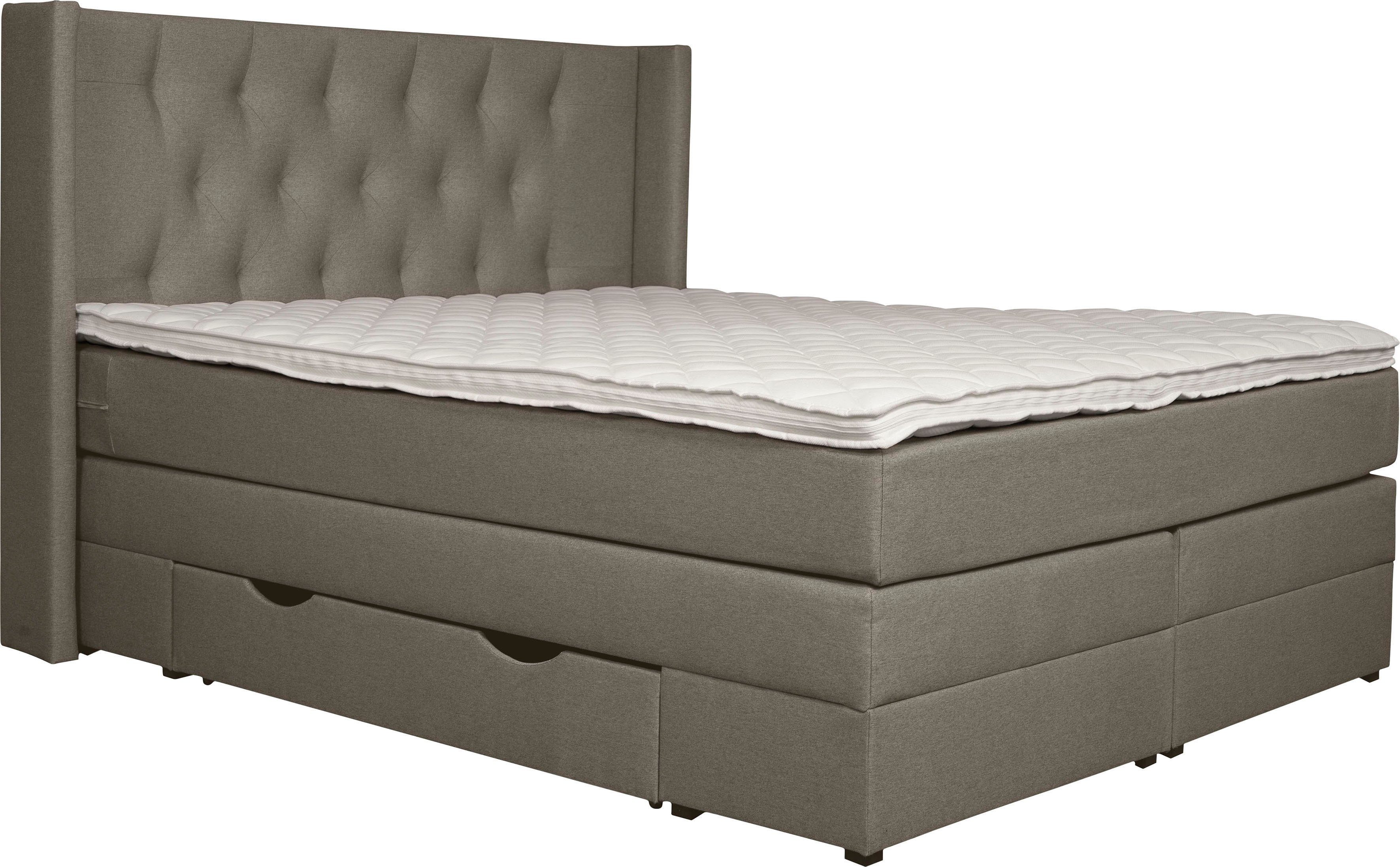 Places of Style Boxspring Elegance met mooie capitonnage, in de hardheden h2 & h3, inclusief laden