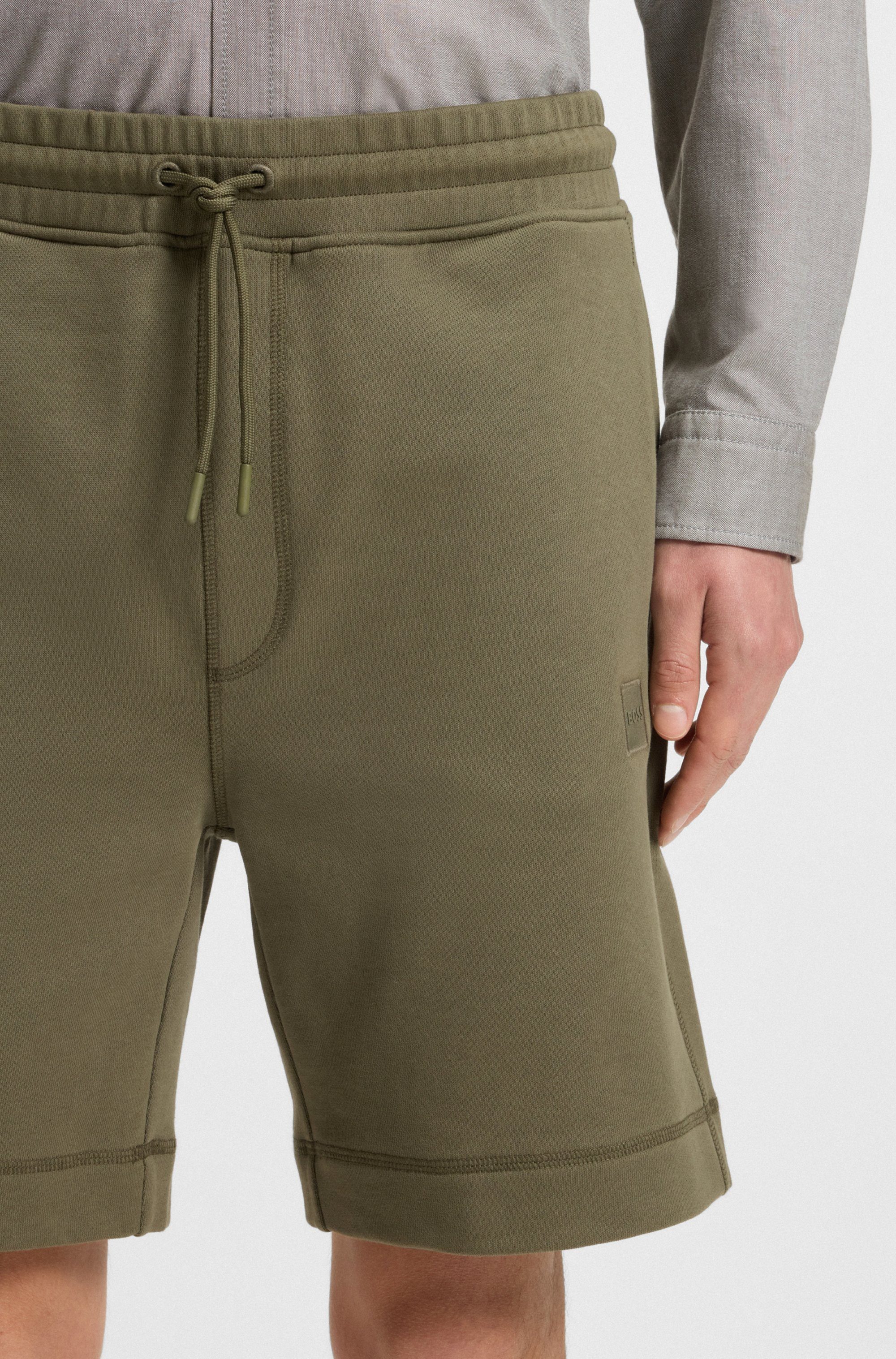 Boss Orange Sweatshort Sewalk met boss-merklabel