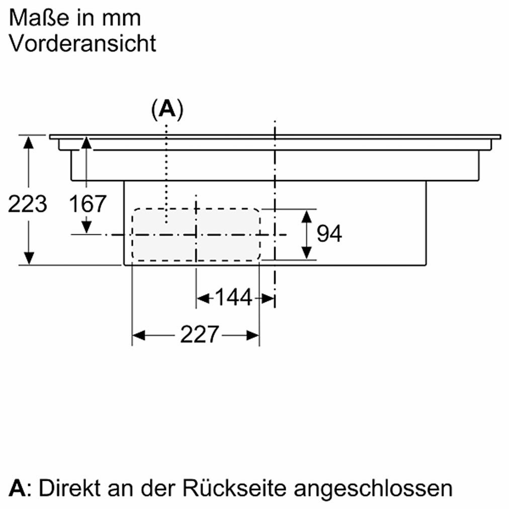 SIEMENS Kookplaat met afzuigkap ED811HQ26E met vlak kanaal (set)
