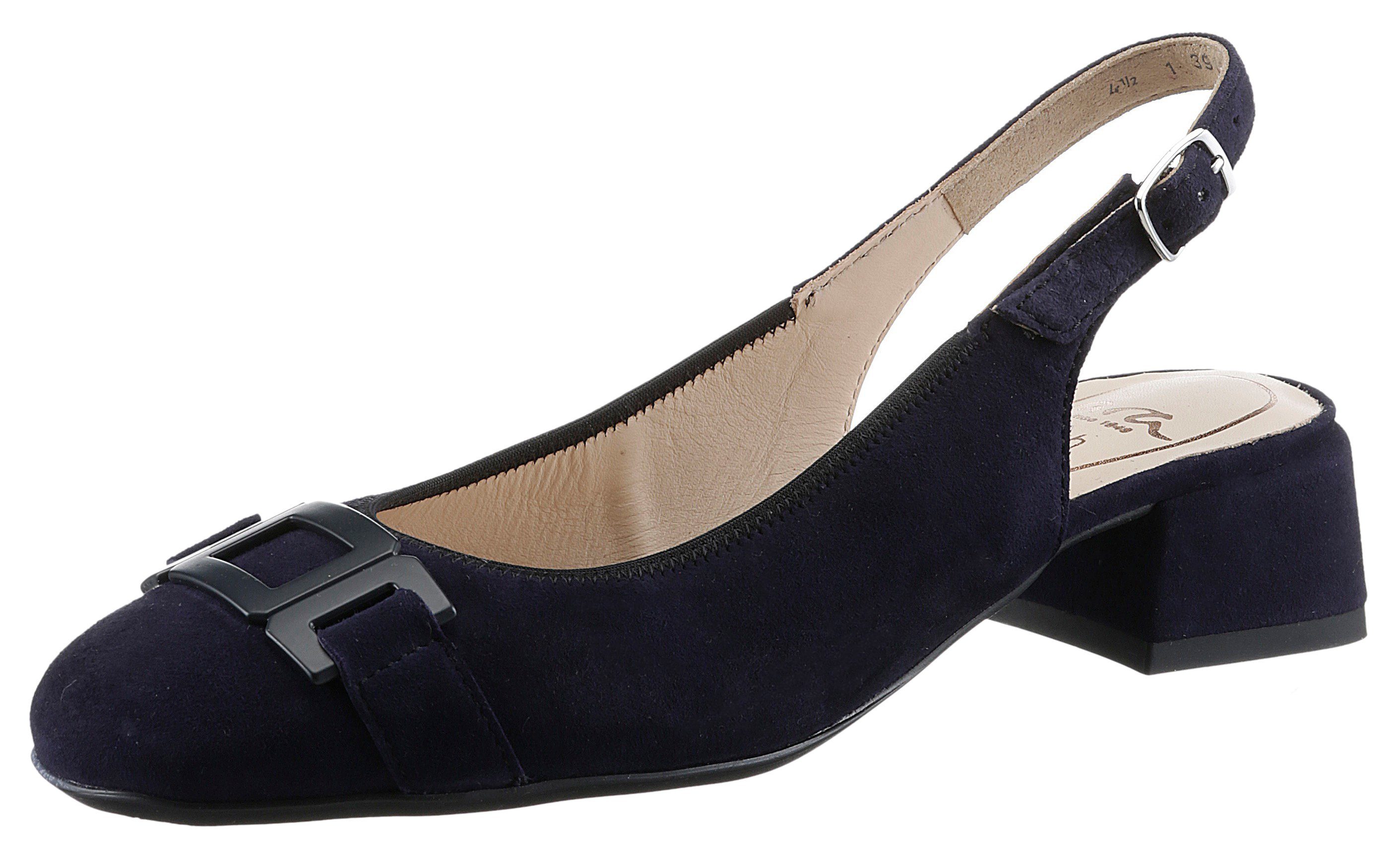 Ara Slingback pumps Graz , avondschoen, zomerschoen, blokhak, in afgeronde vorm