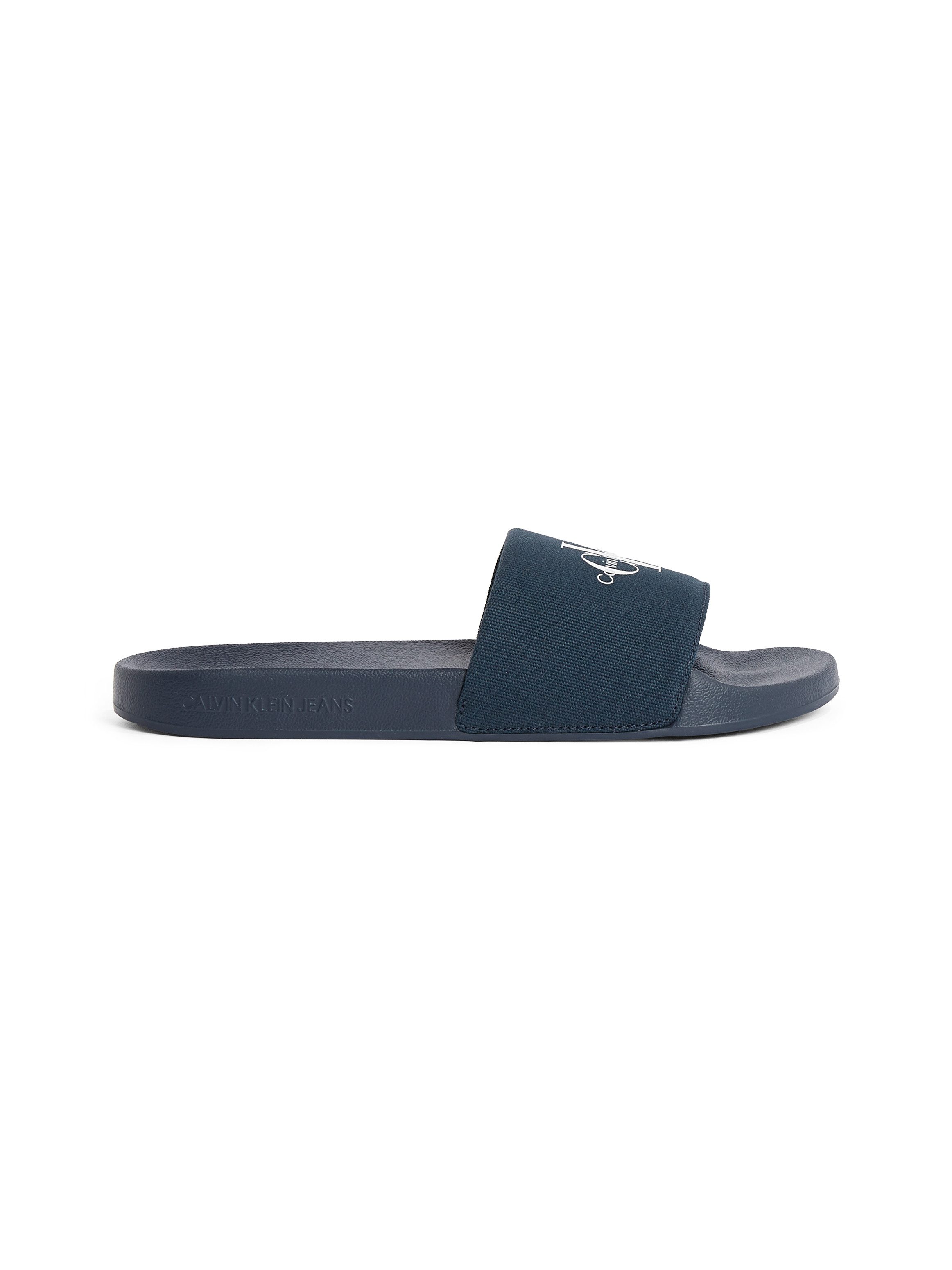 Calvin Klein Badslippers SLIDE MONOGRAM zomerschoen, slippers, badschoens, strandschoen met logo-opschrift