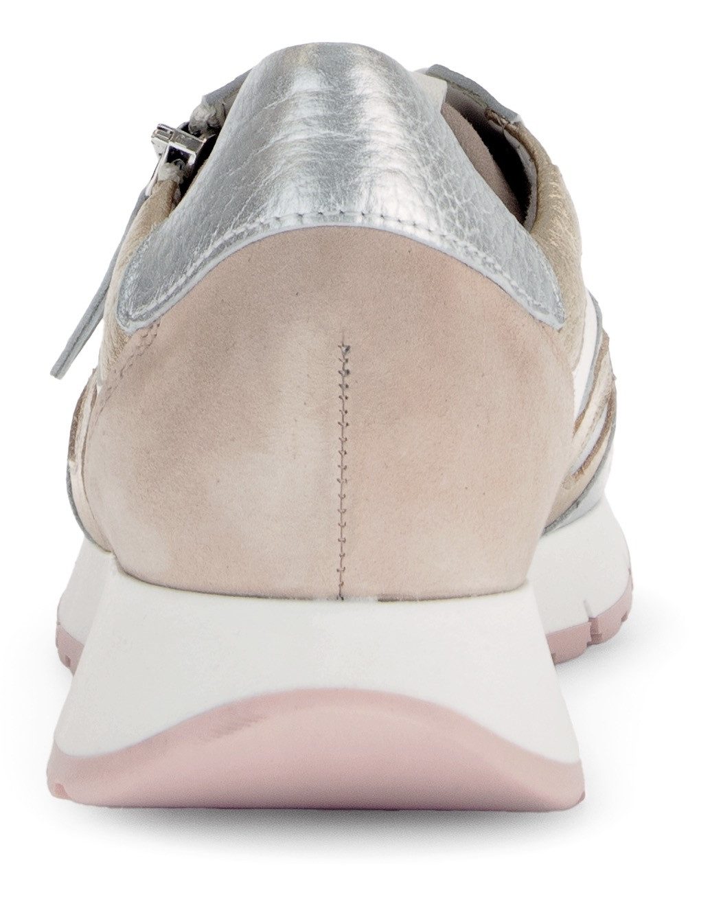 Gabor Sneakers met sleehak Florence , vrijetijdsschoen, lage schoen, veterschoen, contrastafwerking, breedte g (=breed)
