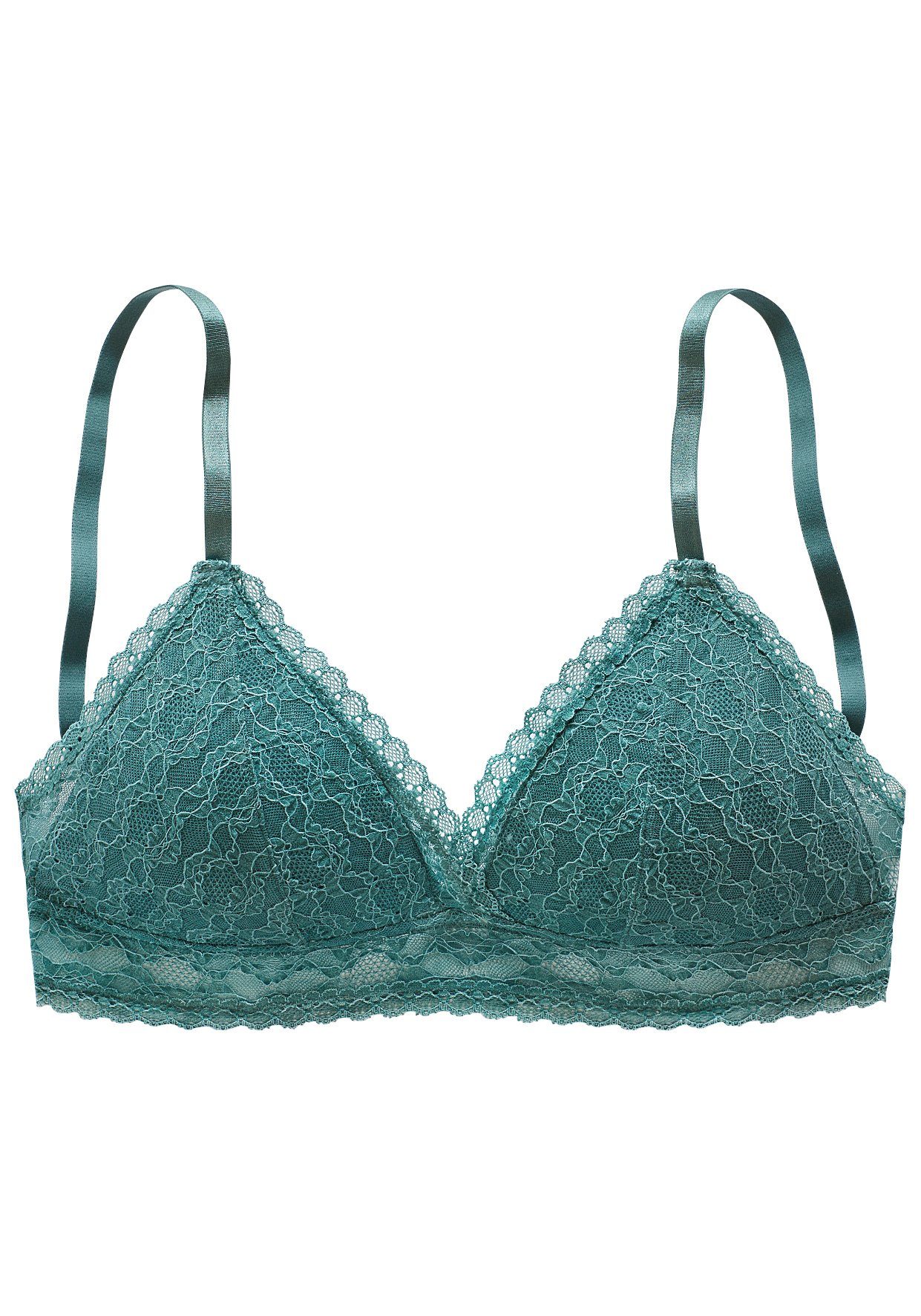 s.Oliver RED LABEL Beachwear Bralette Clarissse zonder beugels van fijn, gebloemd kant zonder sluiting en beugels