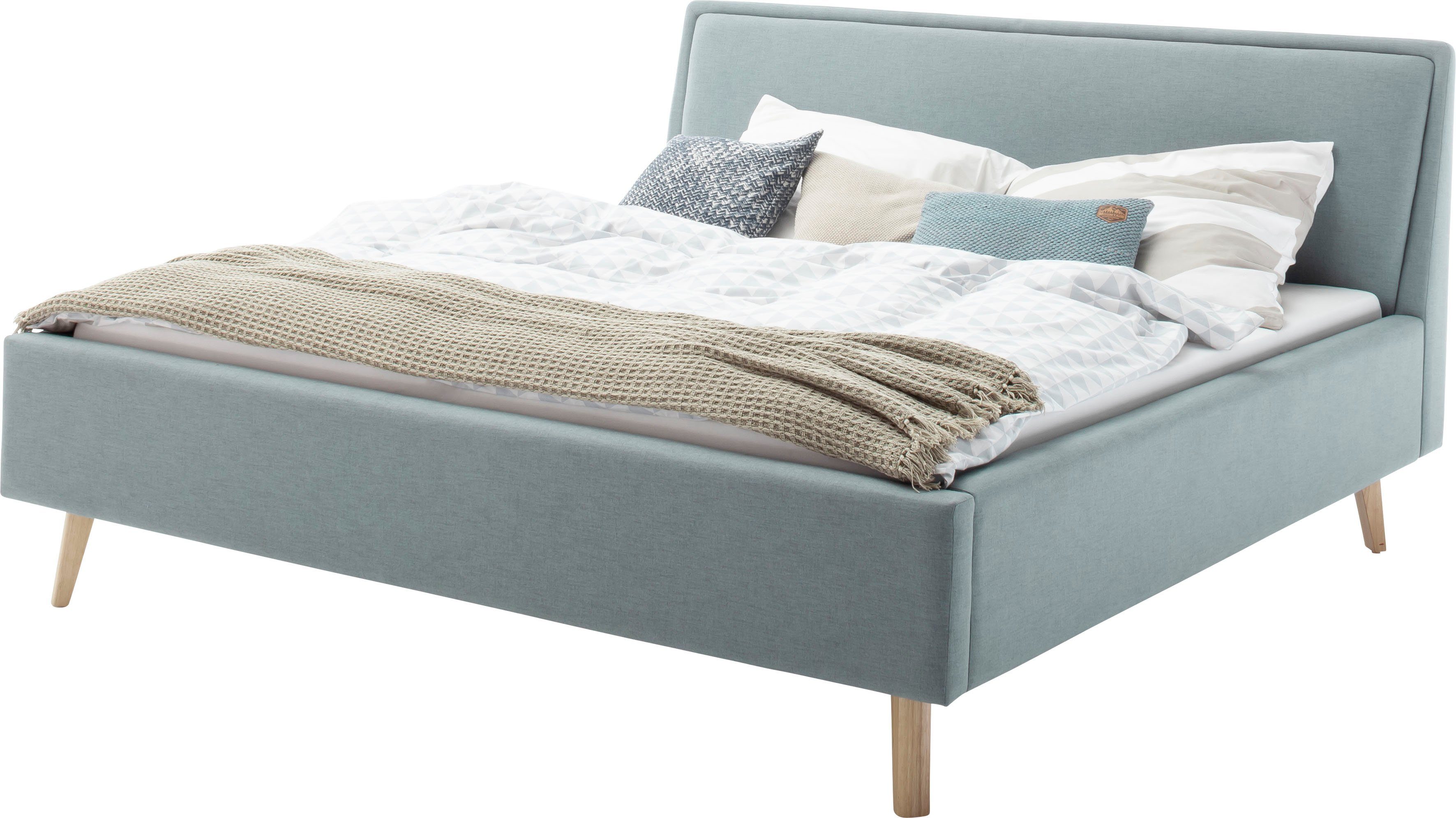 meise.möbel Gestoffeerd bed Frieda naar keuze met lattenbodem en bedkist