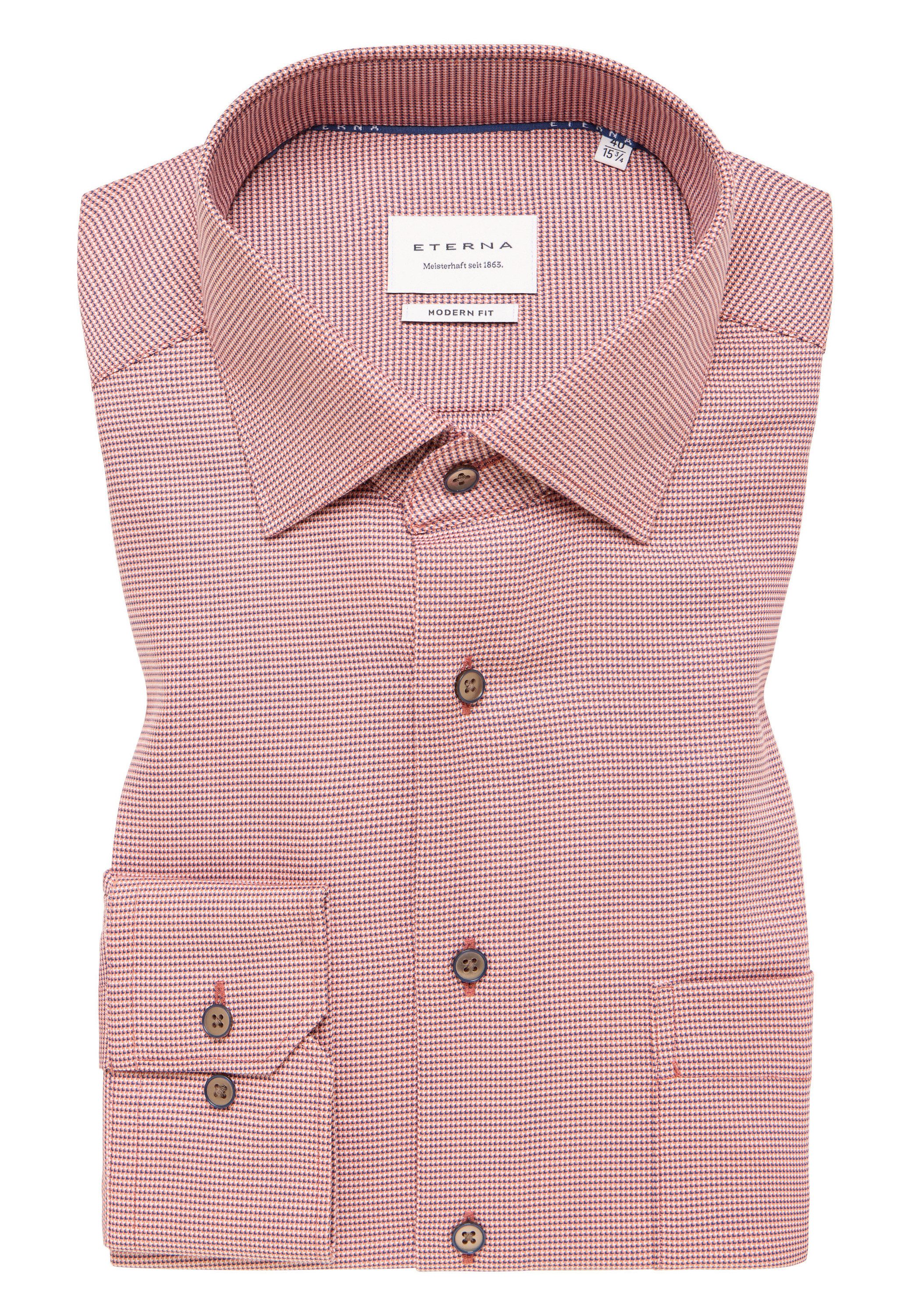 Eterna Overhemd met lange mouwen MODERN FIT NON IRON (strijkvrij)