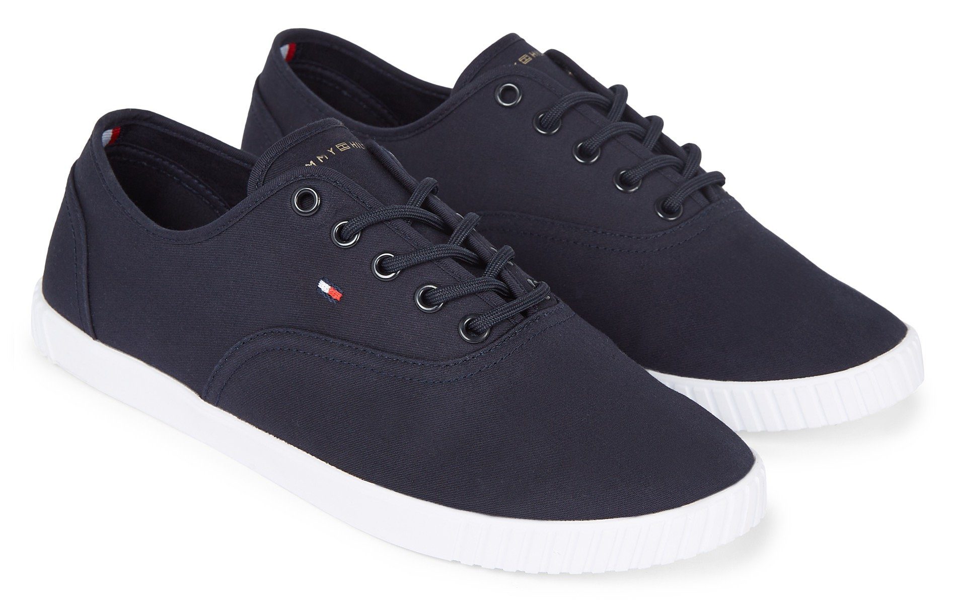 Tommy Hilfiger Sneakers CANVAS LACE UP SNEAKER in smalle vorm, vrijetijdsschoen, lage schoen,...