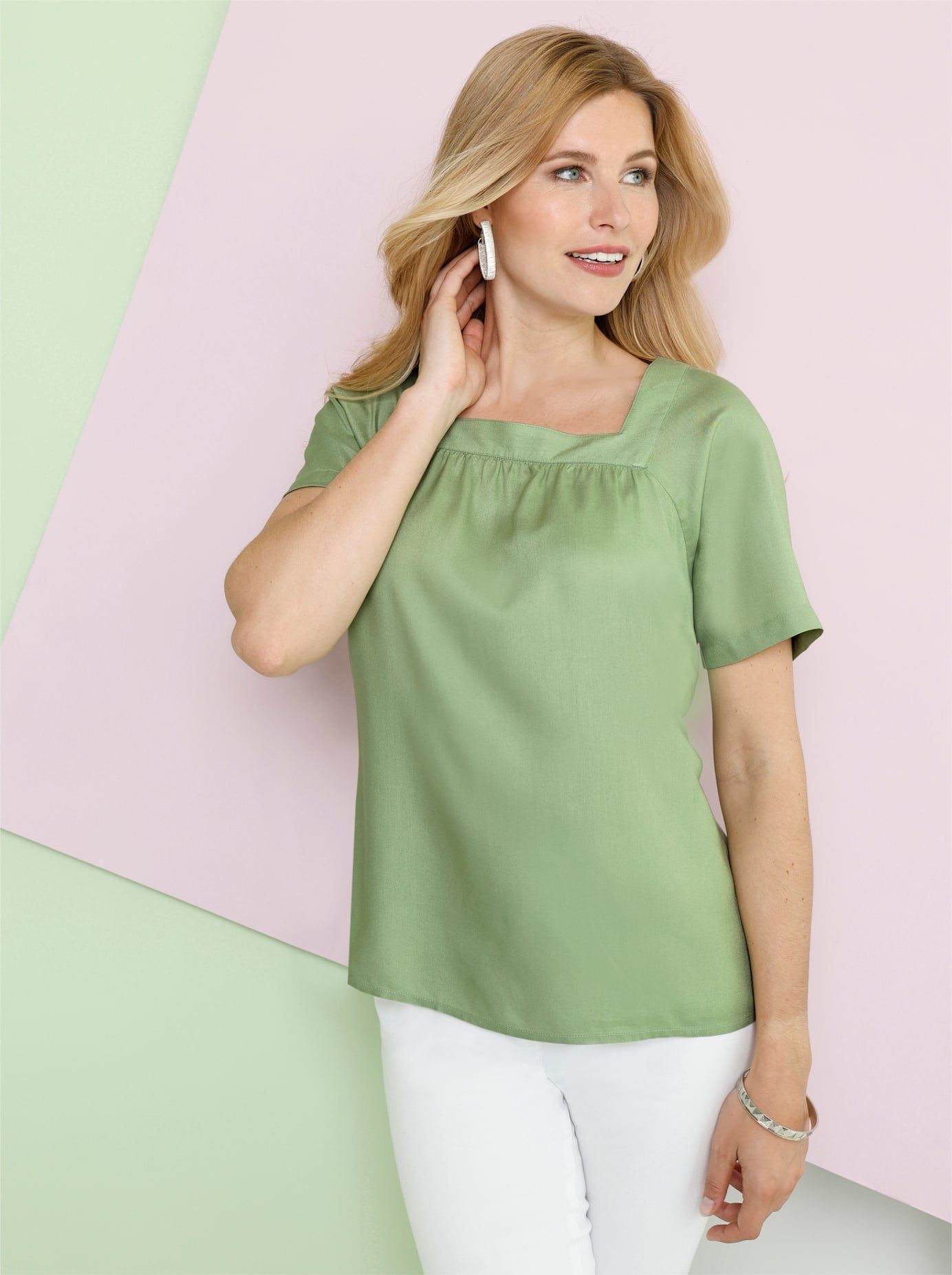 Classic Basics Lange blouse dames lange blouses maat 50 groen