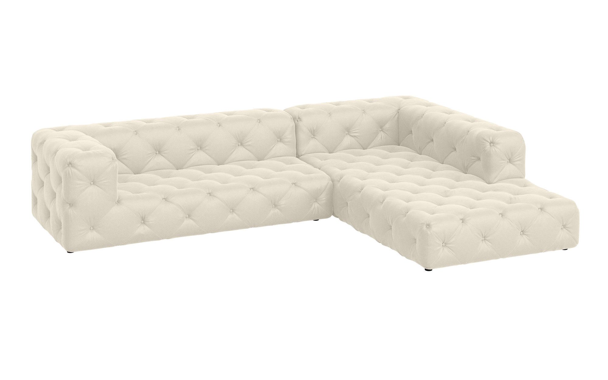 Places of Style Hoekbank FOLLINA L-vorm, met klassieke Chesterfield-knoopstiksels