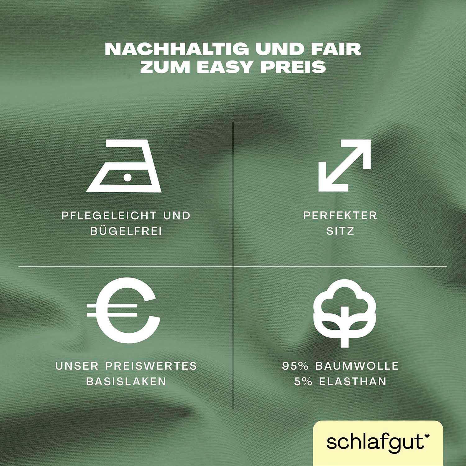 Schlafgut Hoeslaken EASY jersey elastaan MADE IN GREEN by OEKO-TEX® (1 stuk)