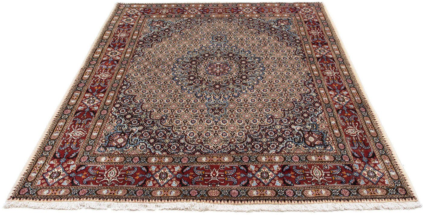 morgenland Wollen kleed Moud sterk gedessineerd beige 197 x 146 cm Uniek exemplaar met certificaat