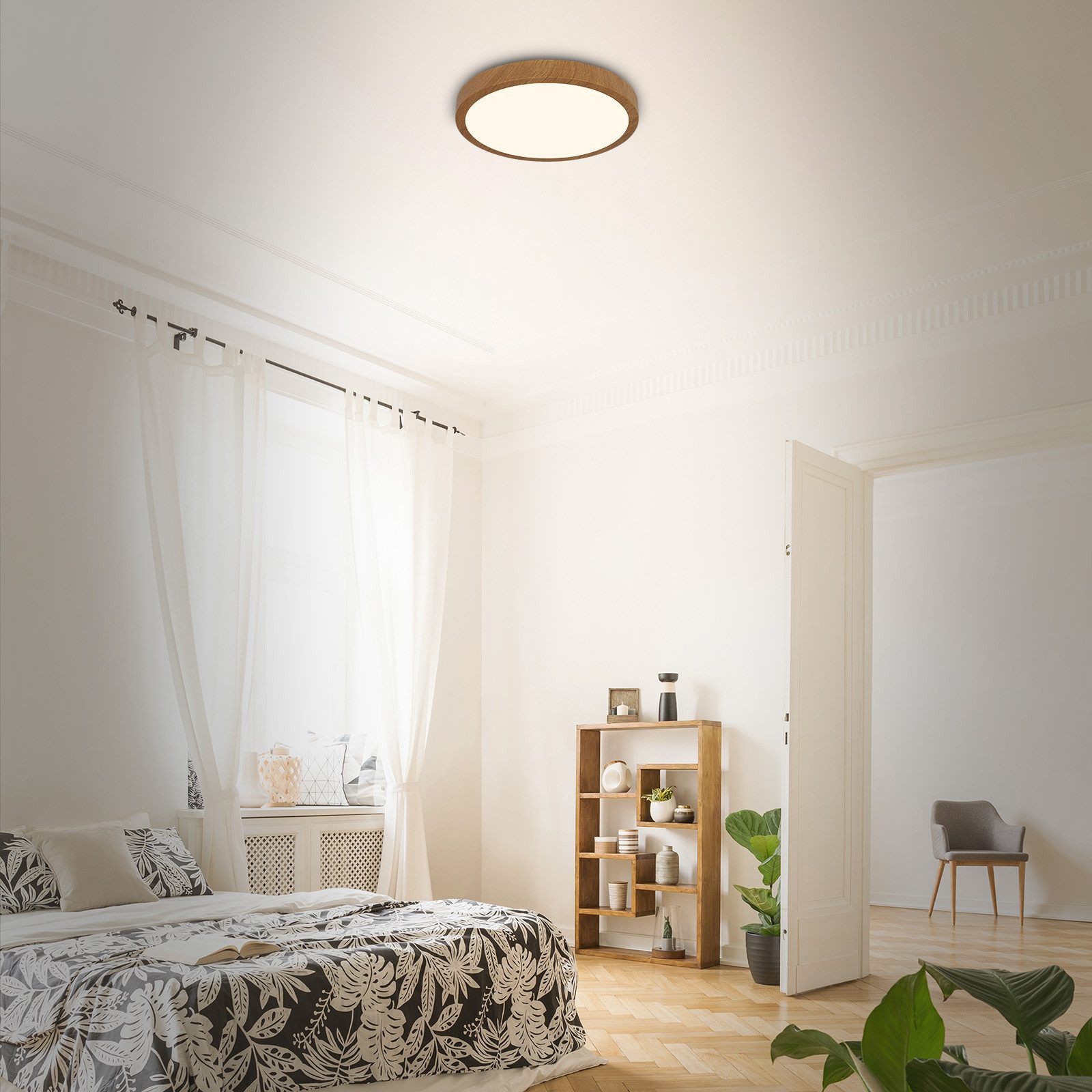 Briloner Leuchten Plafondlamp RUNA WOOD