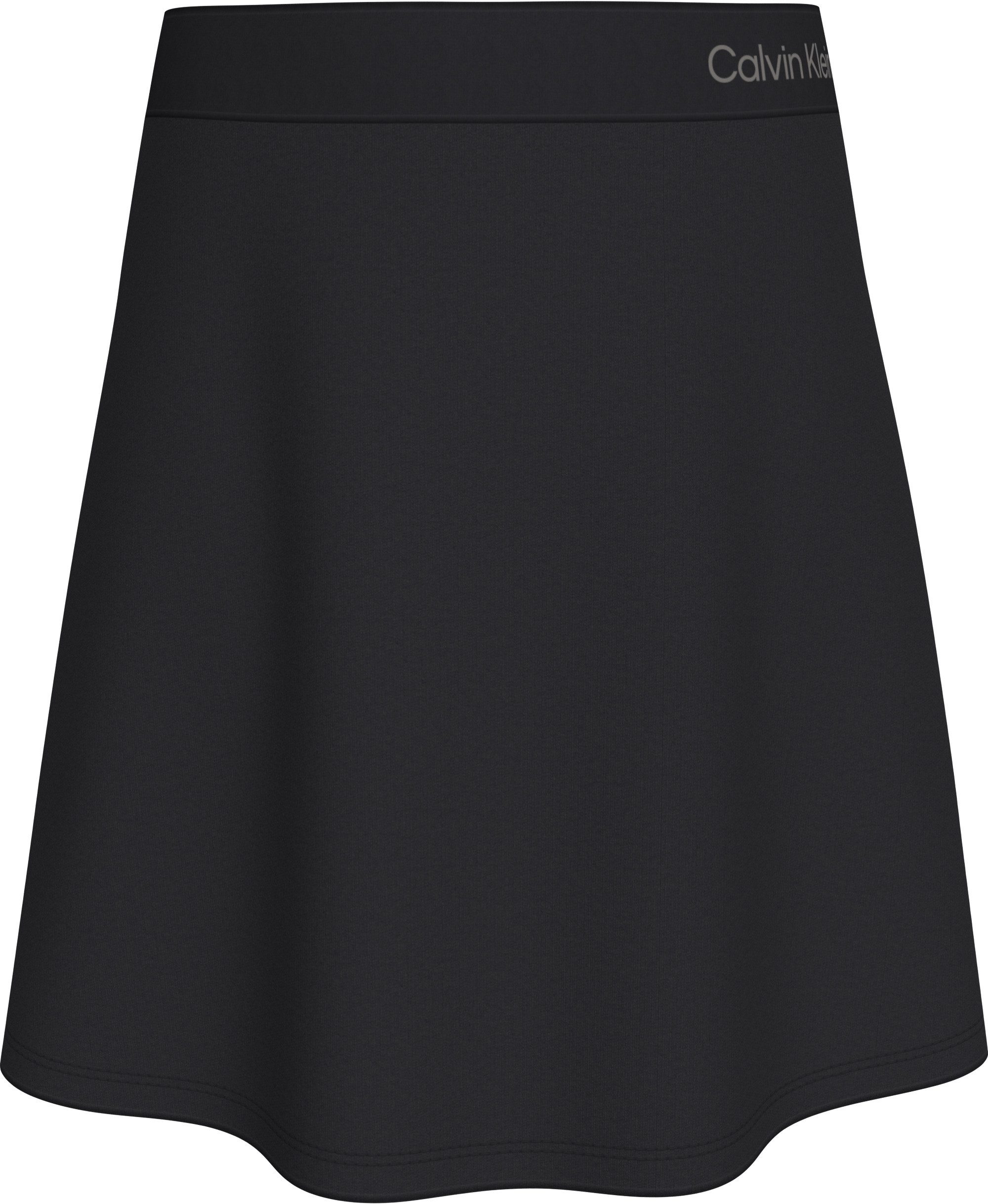 Calvin Klein Minirok LOGO TAPE FLARE PUNTO SKIRT voor kinderen tot 16 jaar, met elastische tailleband