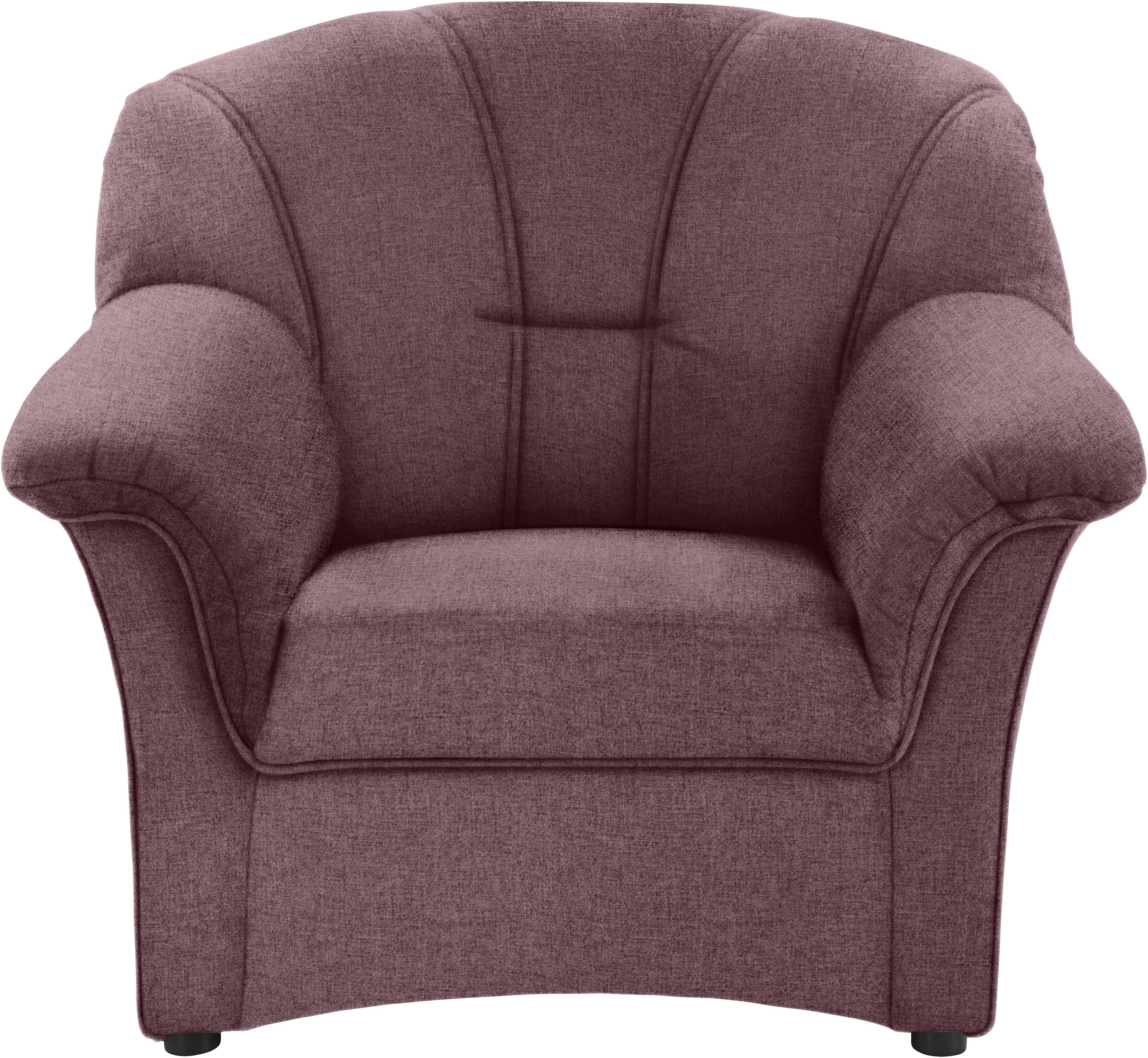 DOMO collection Fauteuil Papenburg zeitlose Rückensteppung, elegante Armlehne in vele kleuren (set)