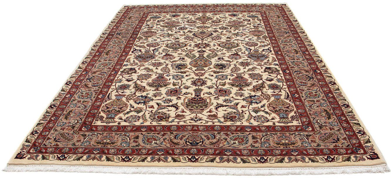 morgenland Wollen kleed Kaschmar bloemmotief beige 296 x 202 cm Uniek exemplaar met certificaat