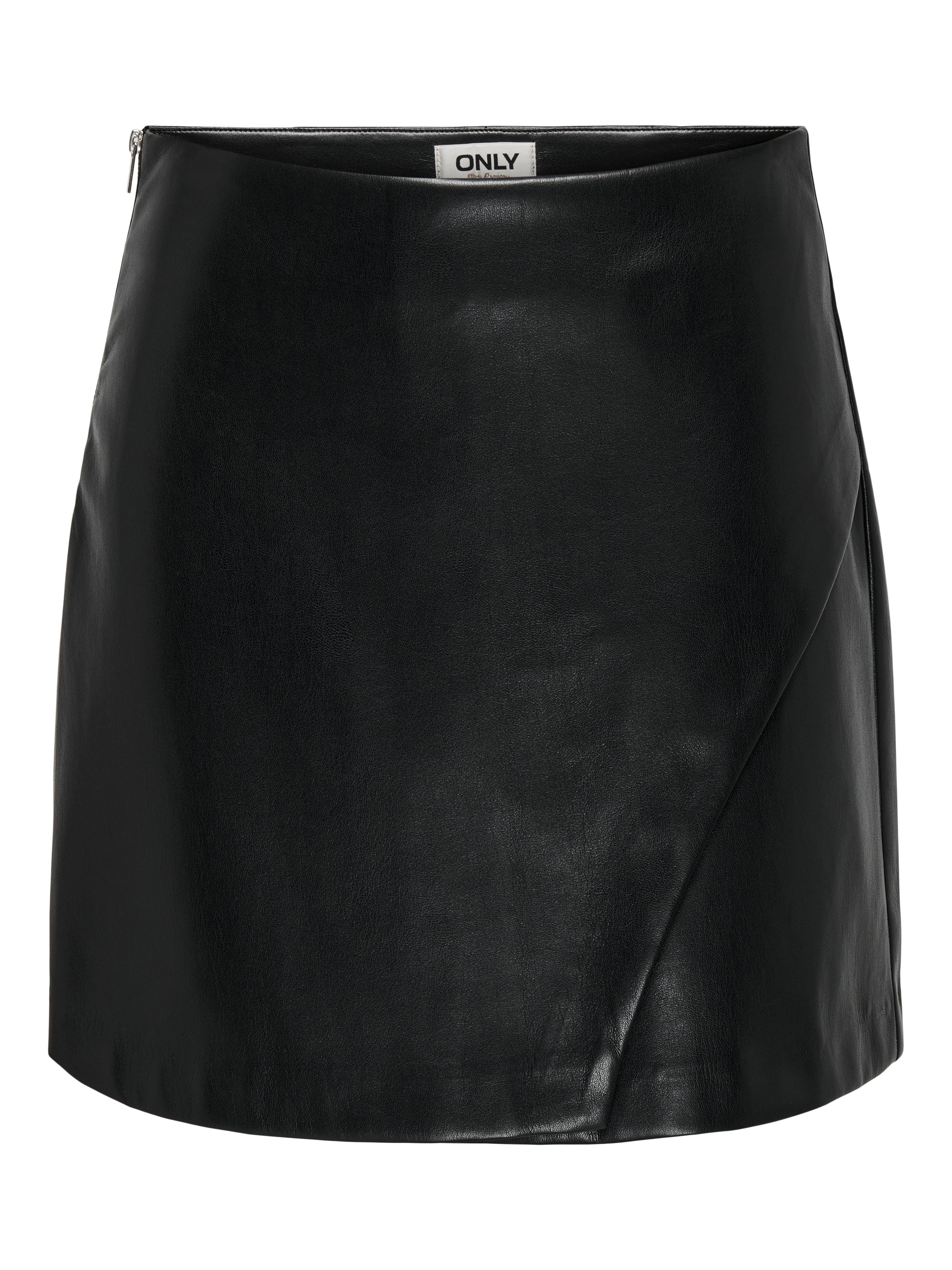 Only Imitatieleren rok ONLZETA HW FAUX LEA SKIRT CC PNT