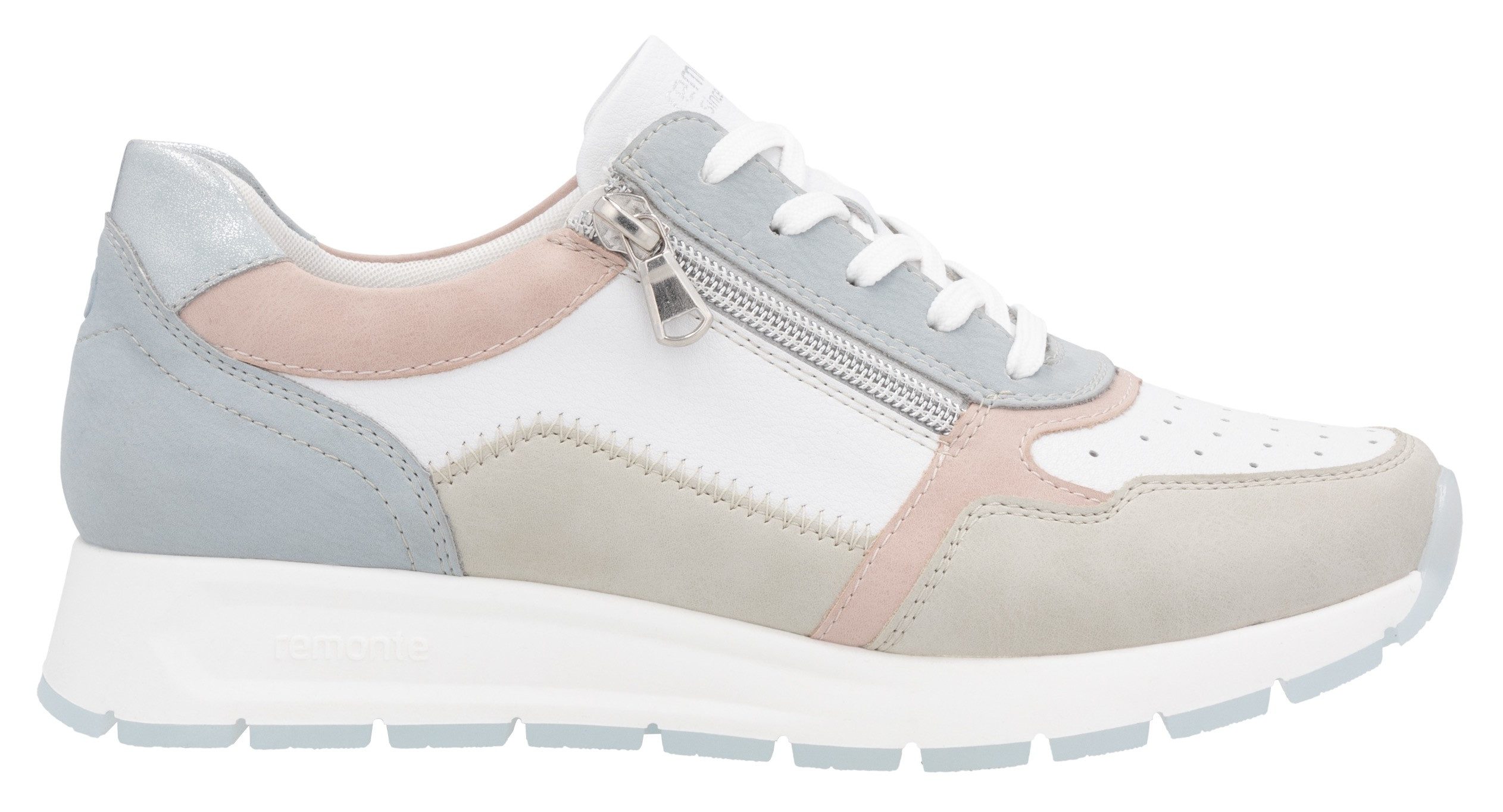 Remonte Sneakers met sleehak , vrijetijdsschoen, halfschoen, veterschoen met gepolsterde schacht