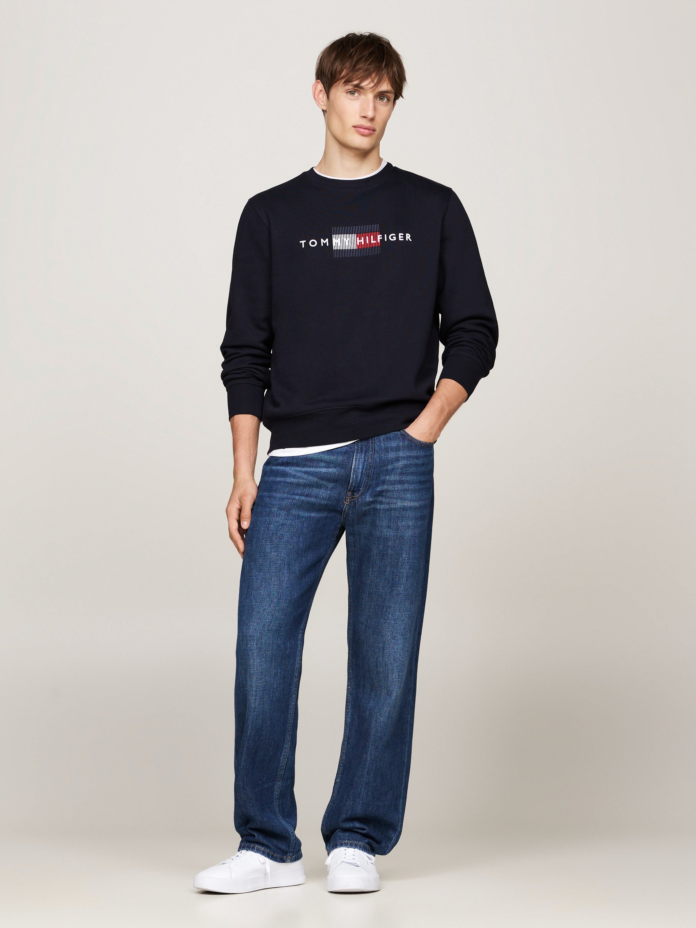 Tommy Hilfiger Sweatshirt HILFIGER FLAG EMBRO SWEATSHIRT meerkleurige borduursel op de borst