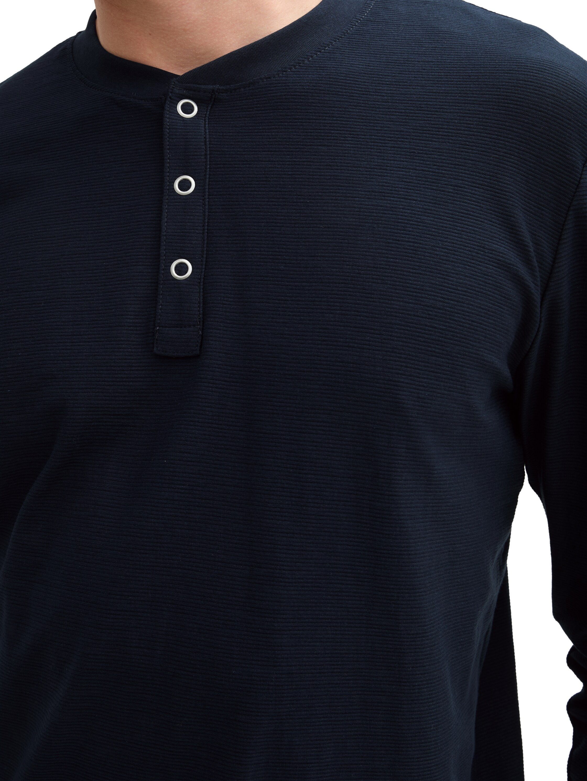 Tom Tailor Denim Henleyshirt met structuur