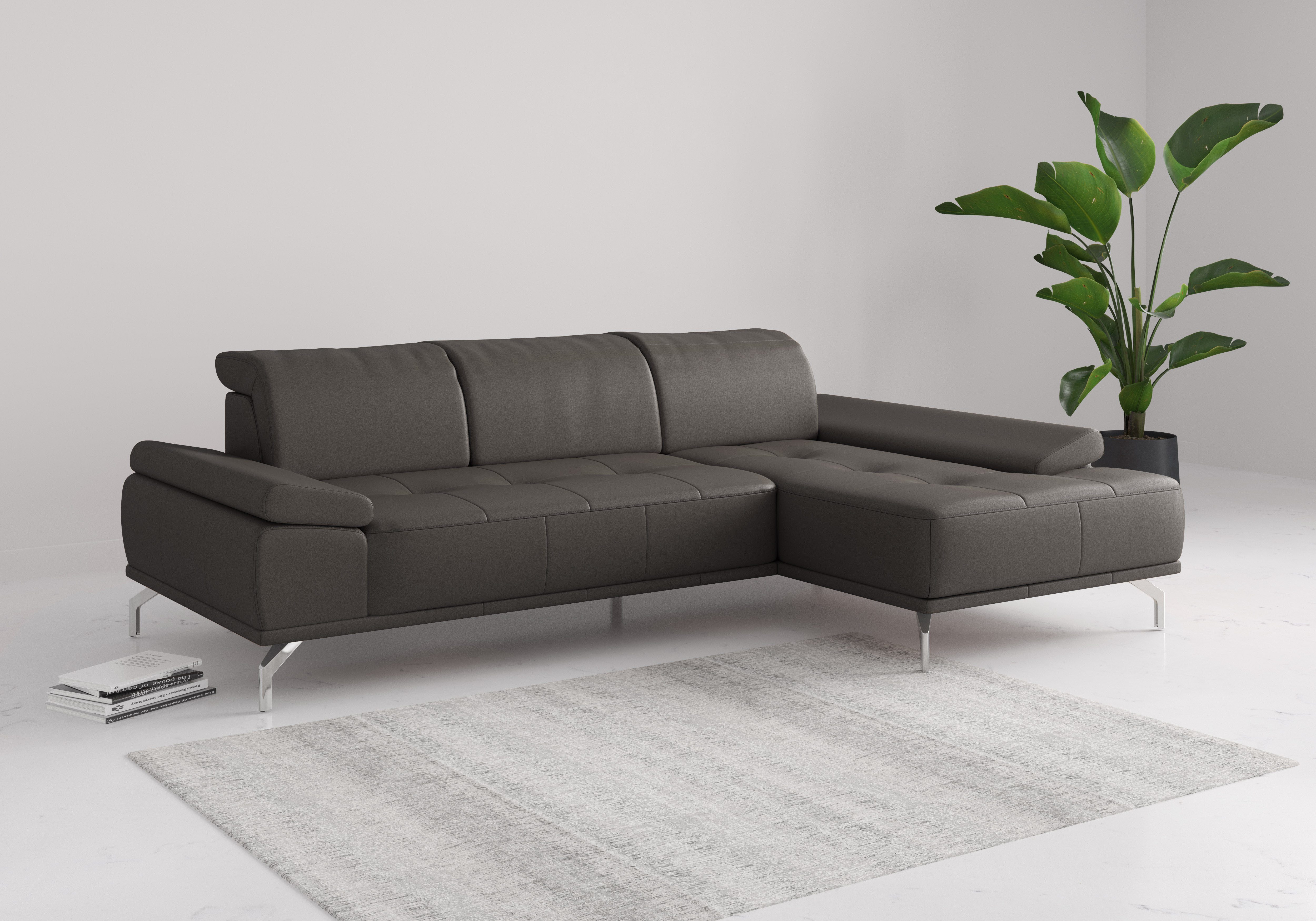 Places of Style Hoekbank Caluna bruin, hoekbanken, 280 cm